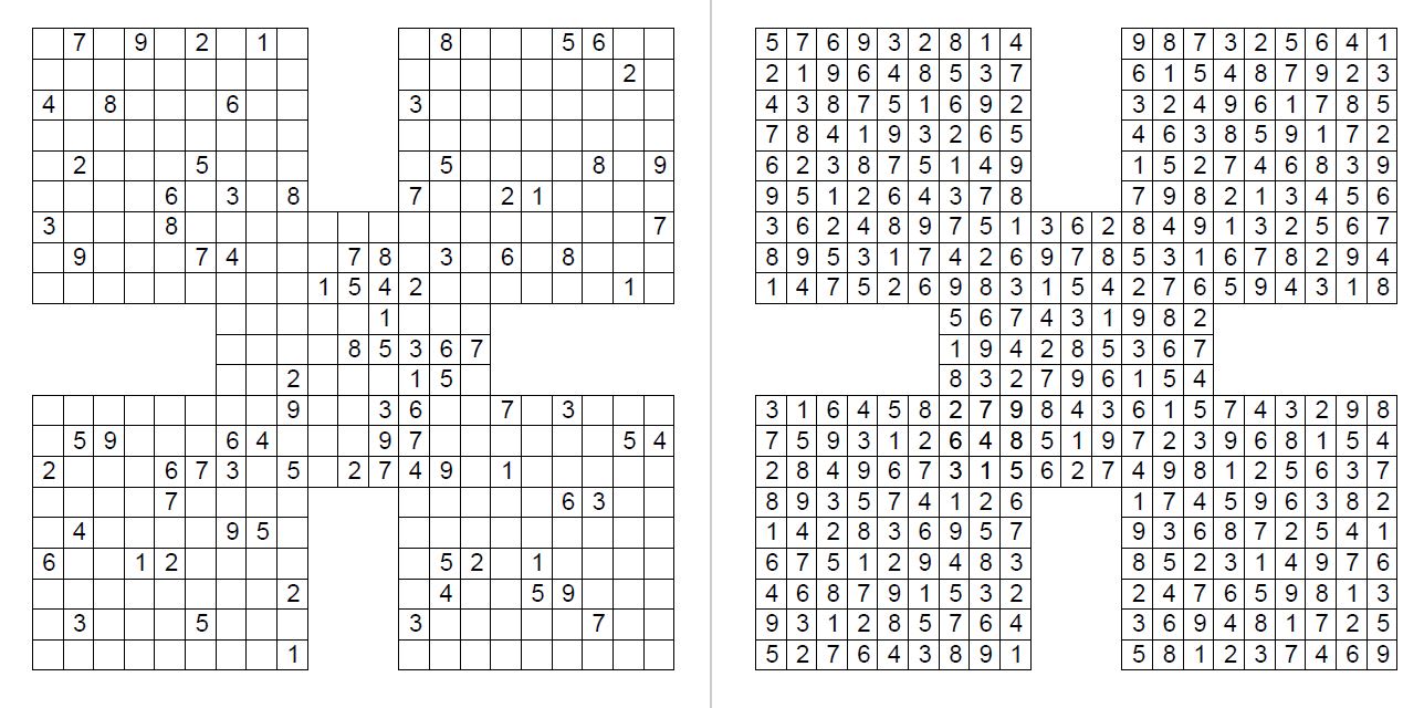 Samurai Sudoku - Easy 