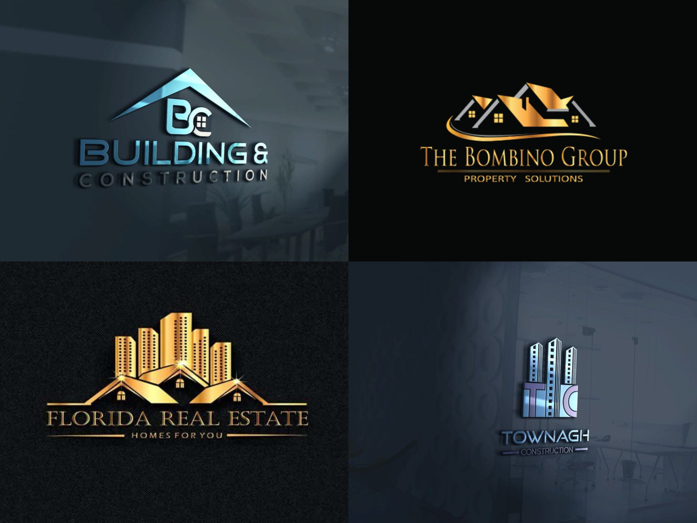 Design Modern Construction Company And Real Estate Logo By Trendybrandso Fiverr