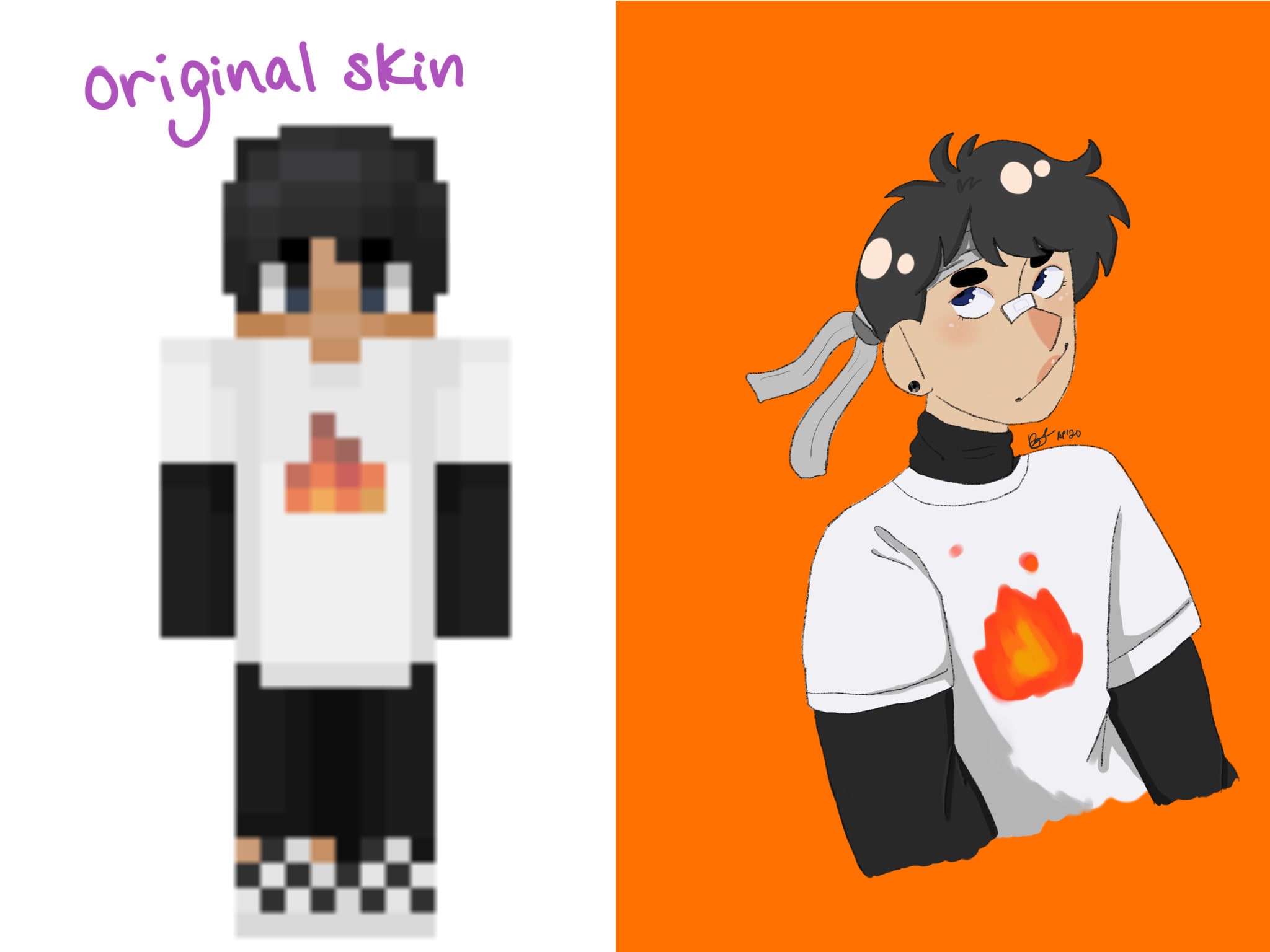 sapnap  Mc skins, Wallpaper project, Minecraft fan art