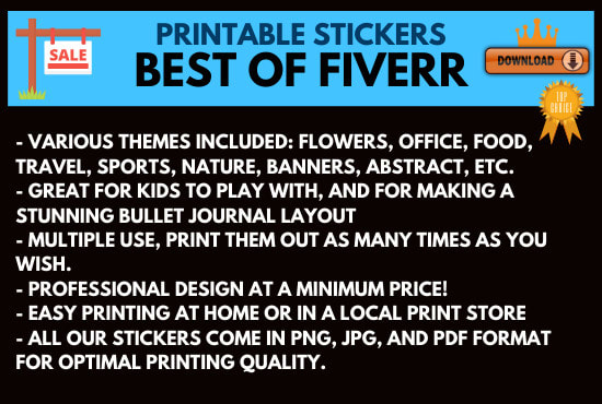 give you tons of printable stickers for bullet journal or scrapbook by mrebook fiverr
