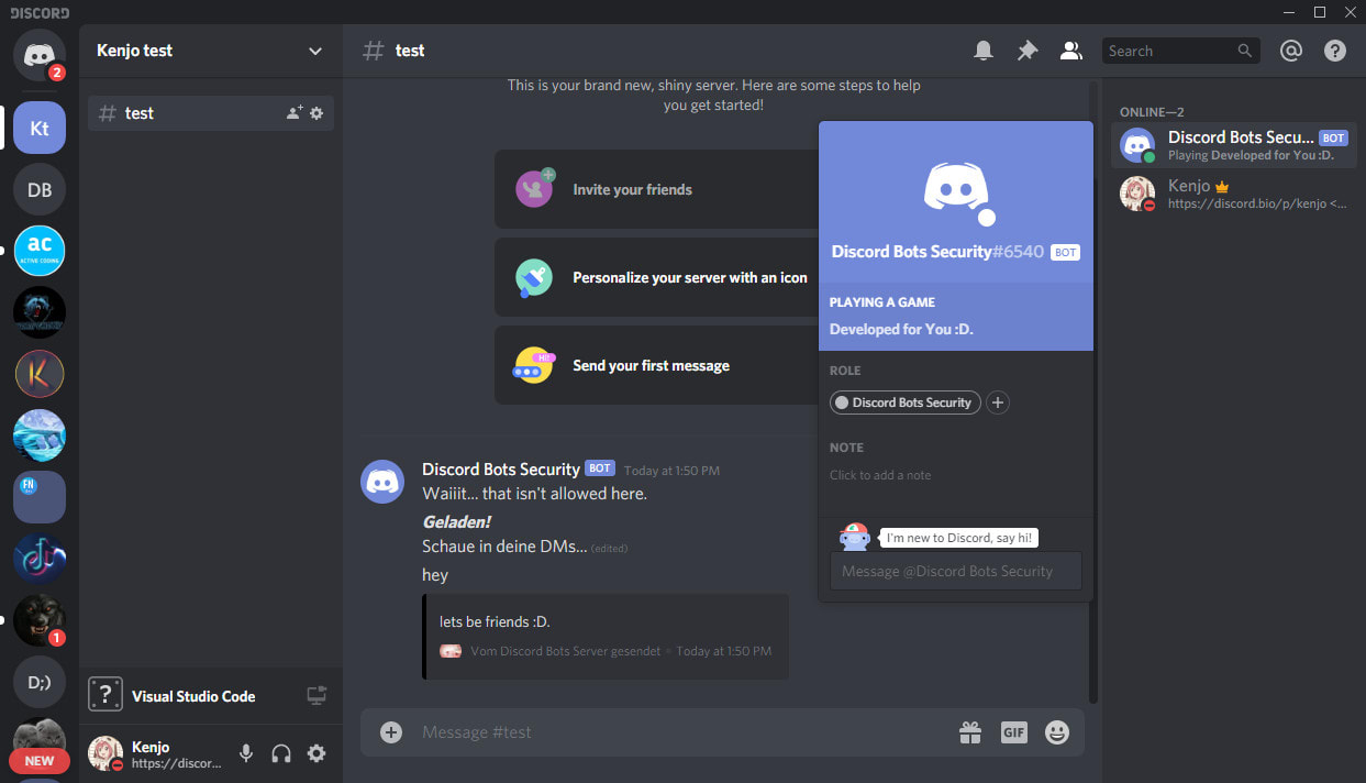 Develope A Discord Bot For You By Kenjowaw - roblox discord api script