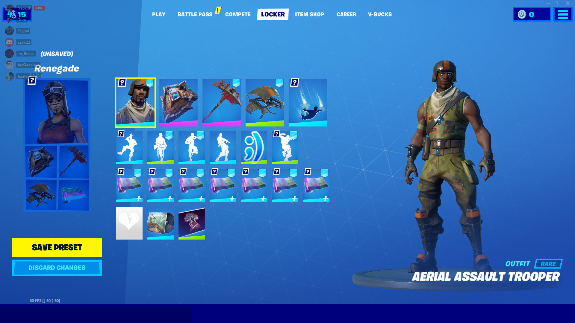 Renegade Raider Lobby