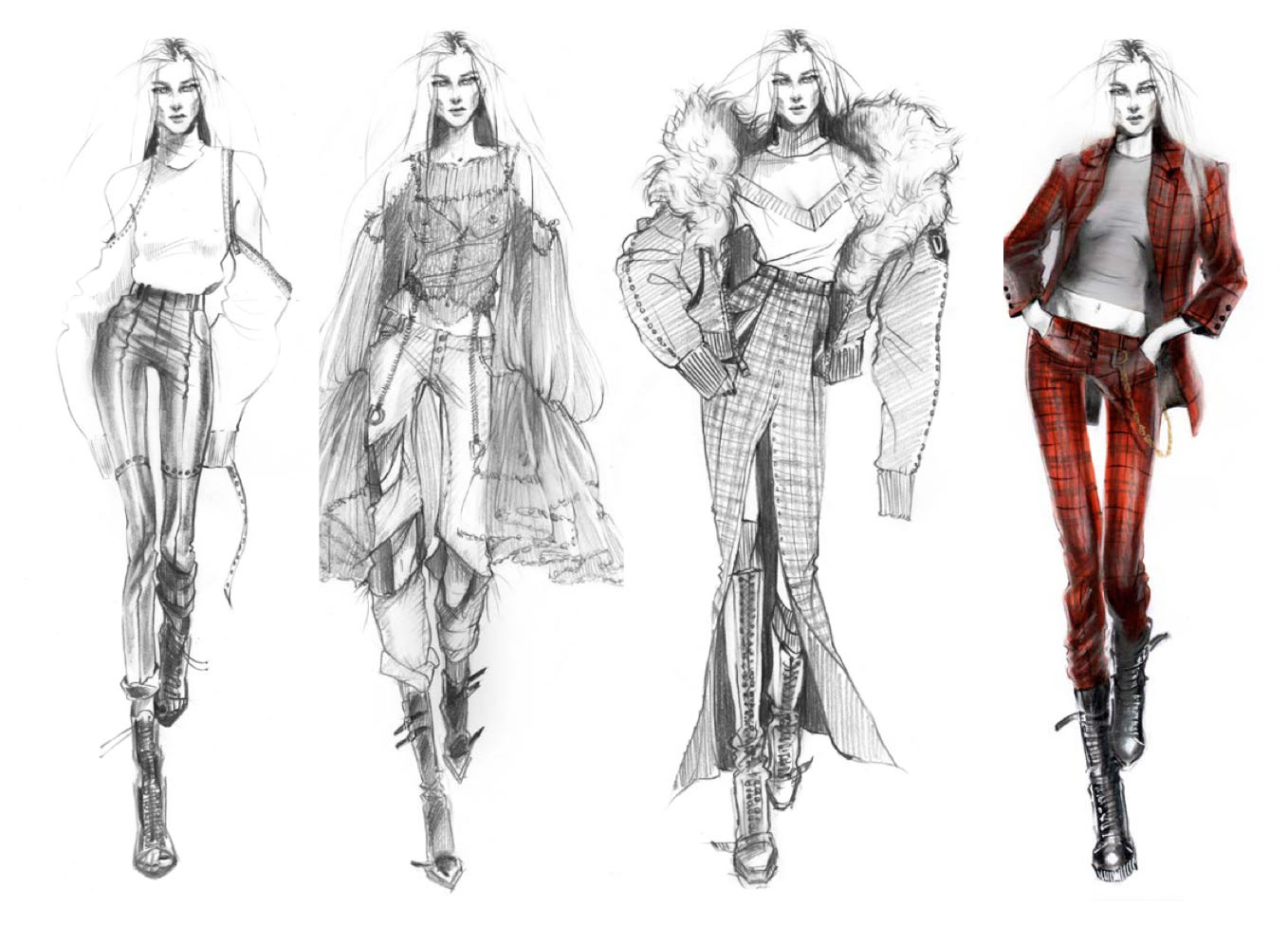 Draw you a professional fashion illustration or a sketch by Evaadamian |  Fiverr