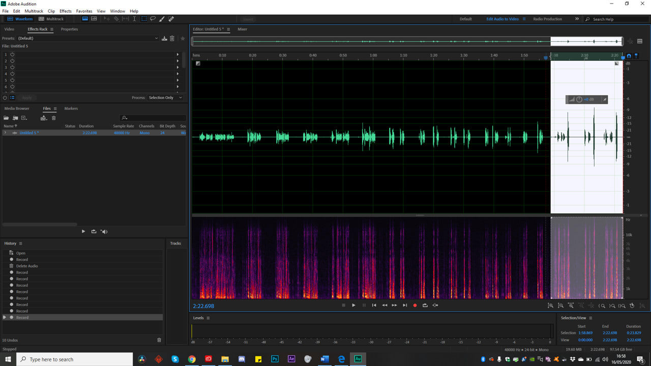 Adobe audition voice recording software