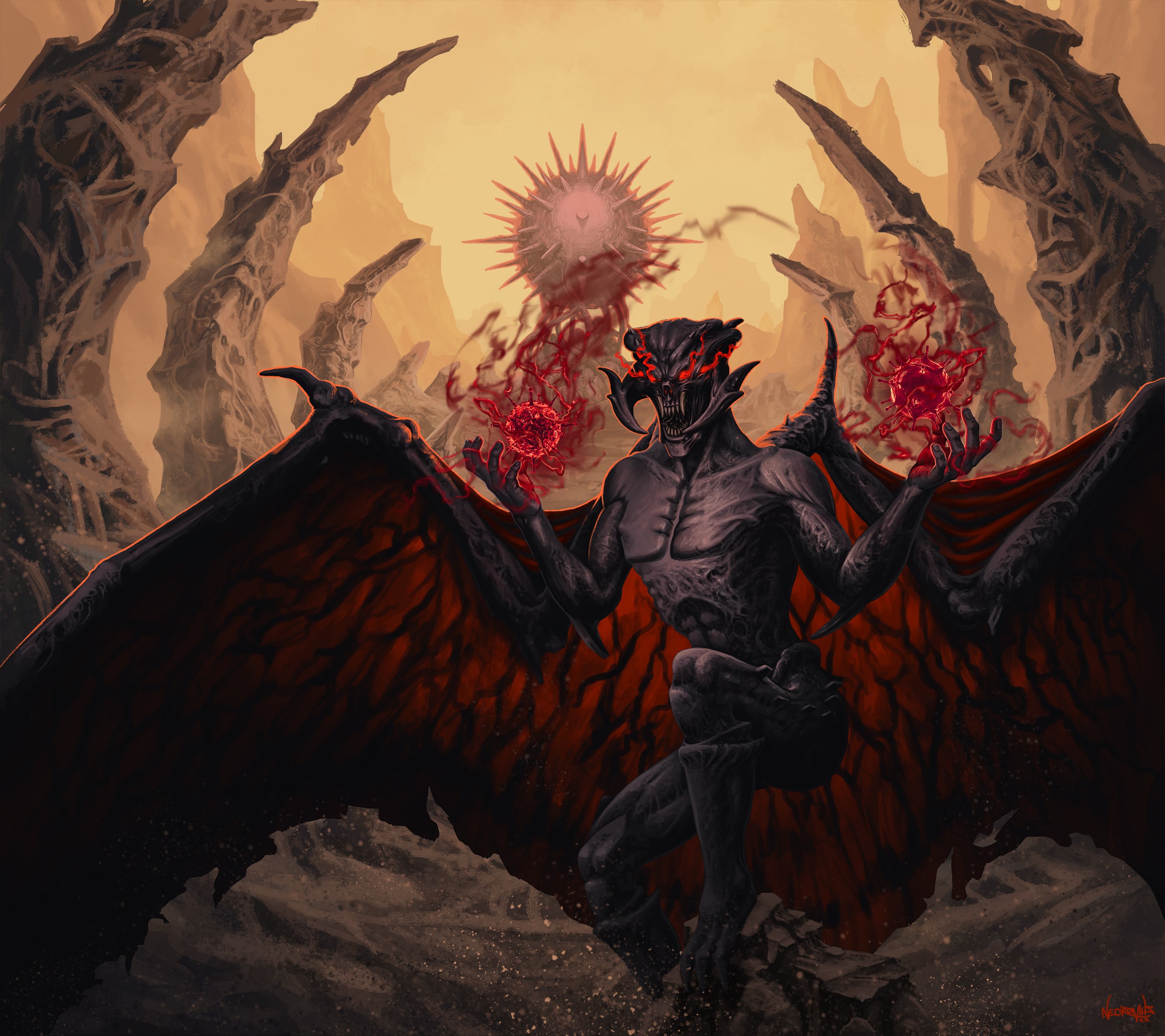 Detailed Custom Dark Art Commission Horror Graphic Demonic 
