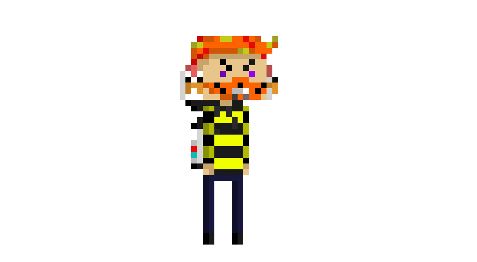 make a short gif of a roblox avatar in pixel art