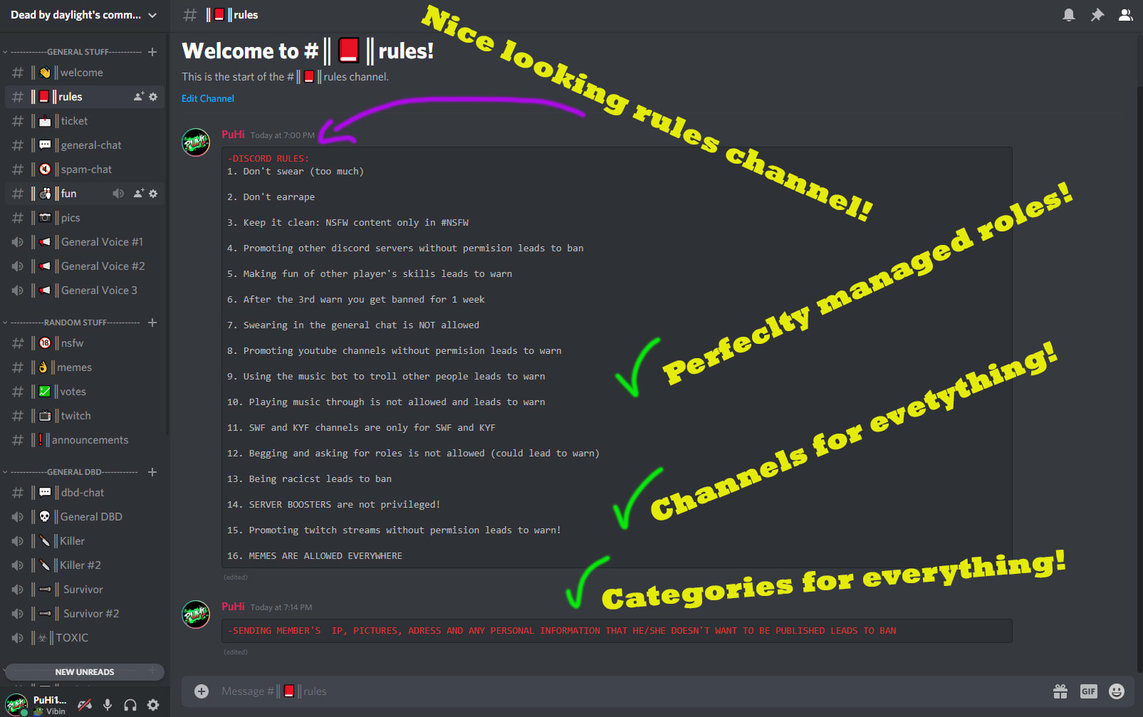 Make The Best Looking Discord Server For You By Puhi55