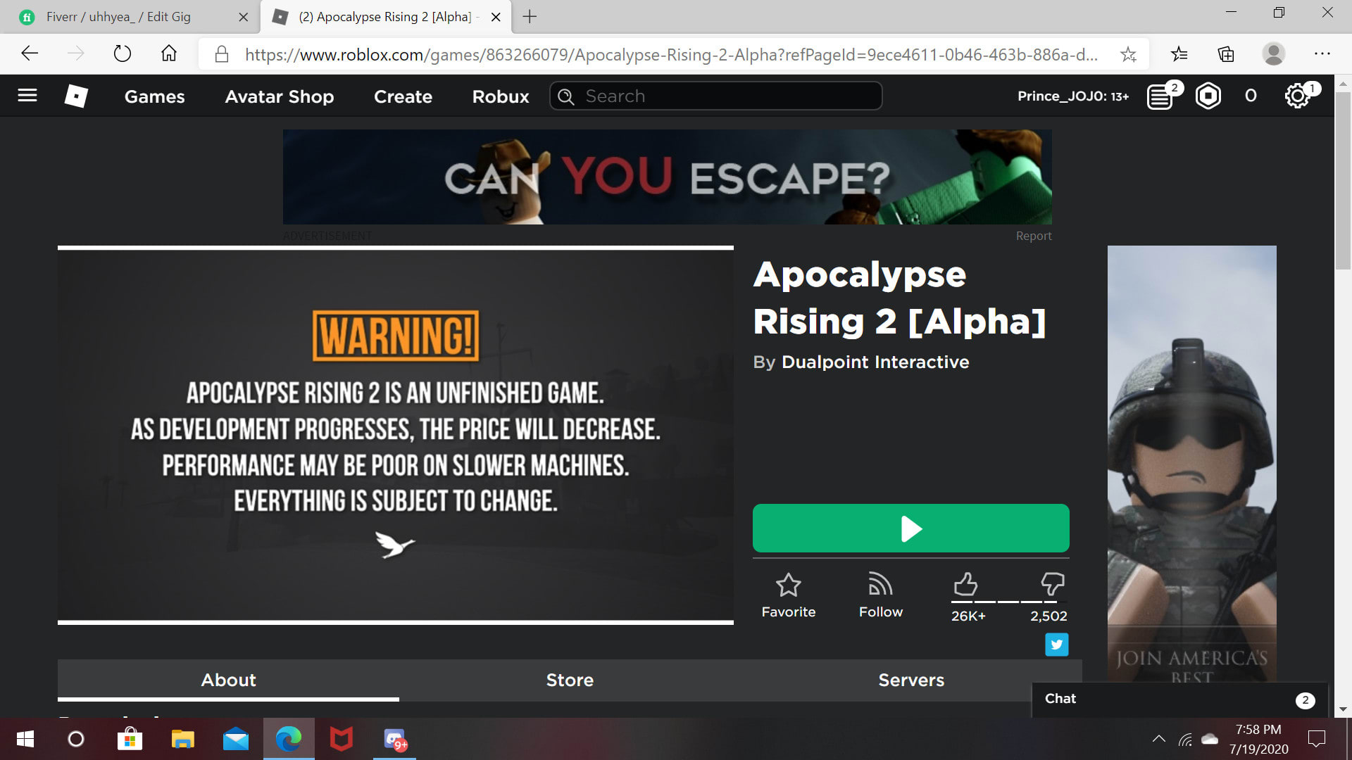 Teach You How To Play Apoc Two On Roblox By Uhhyea Fiverr - apocalypse rising 2 roblox