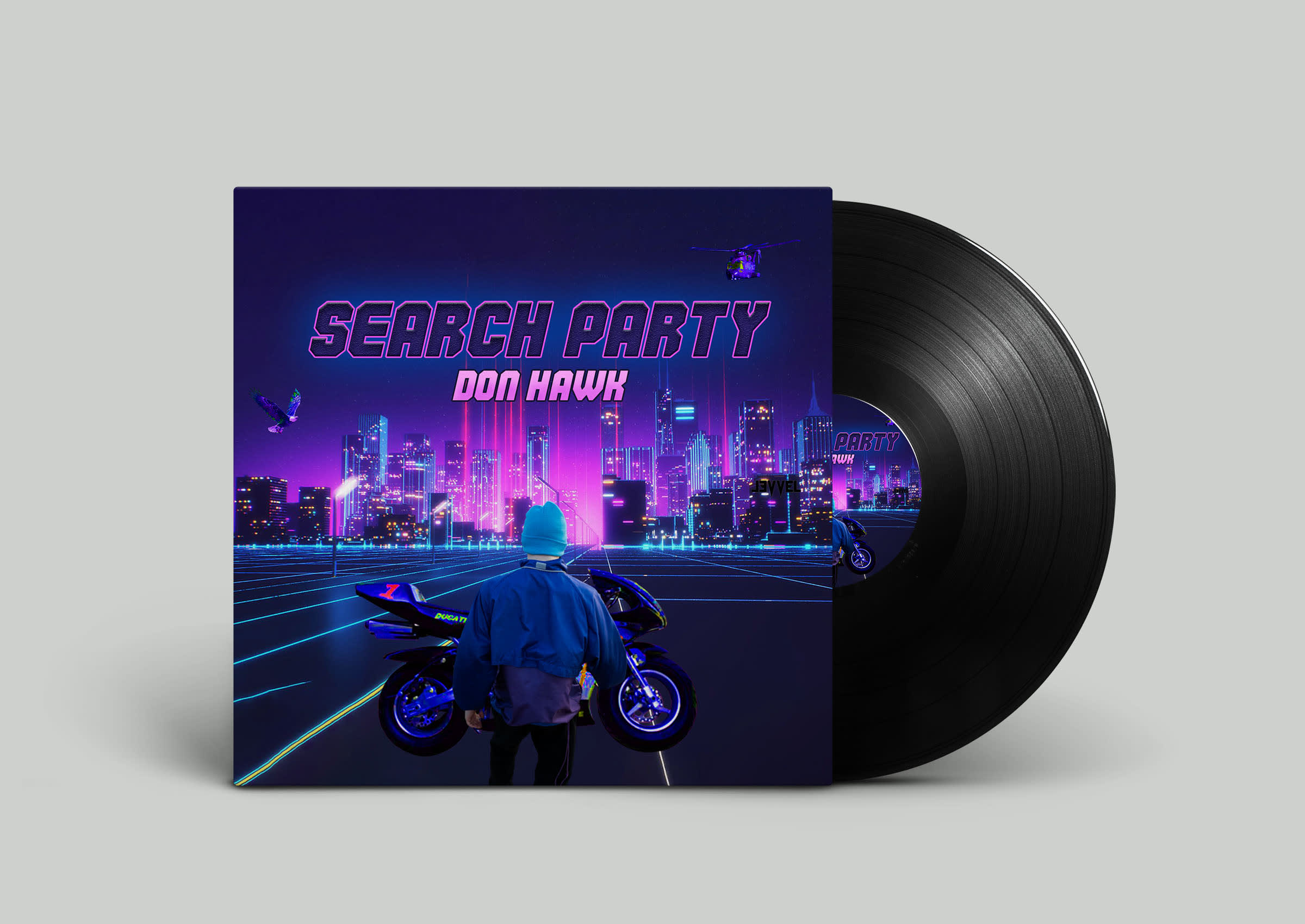 design mixtape cover neon album cover synthwave cd cover