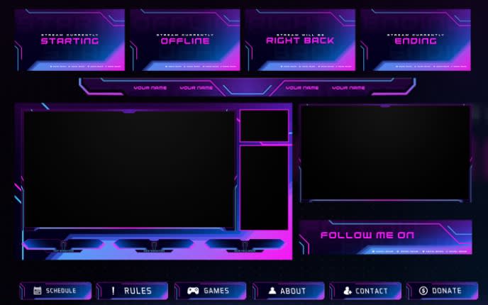 Hyperspace Twitch Overlay And Alerts Package For OBS Studio | lupon.gov.ph