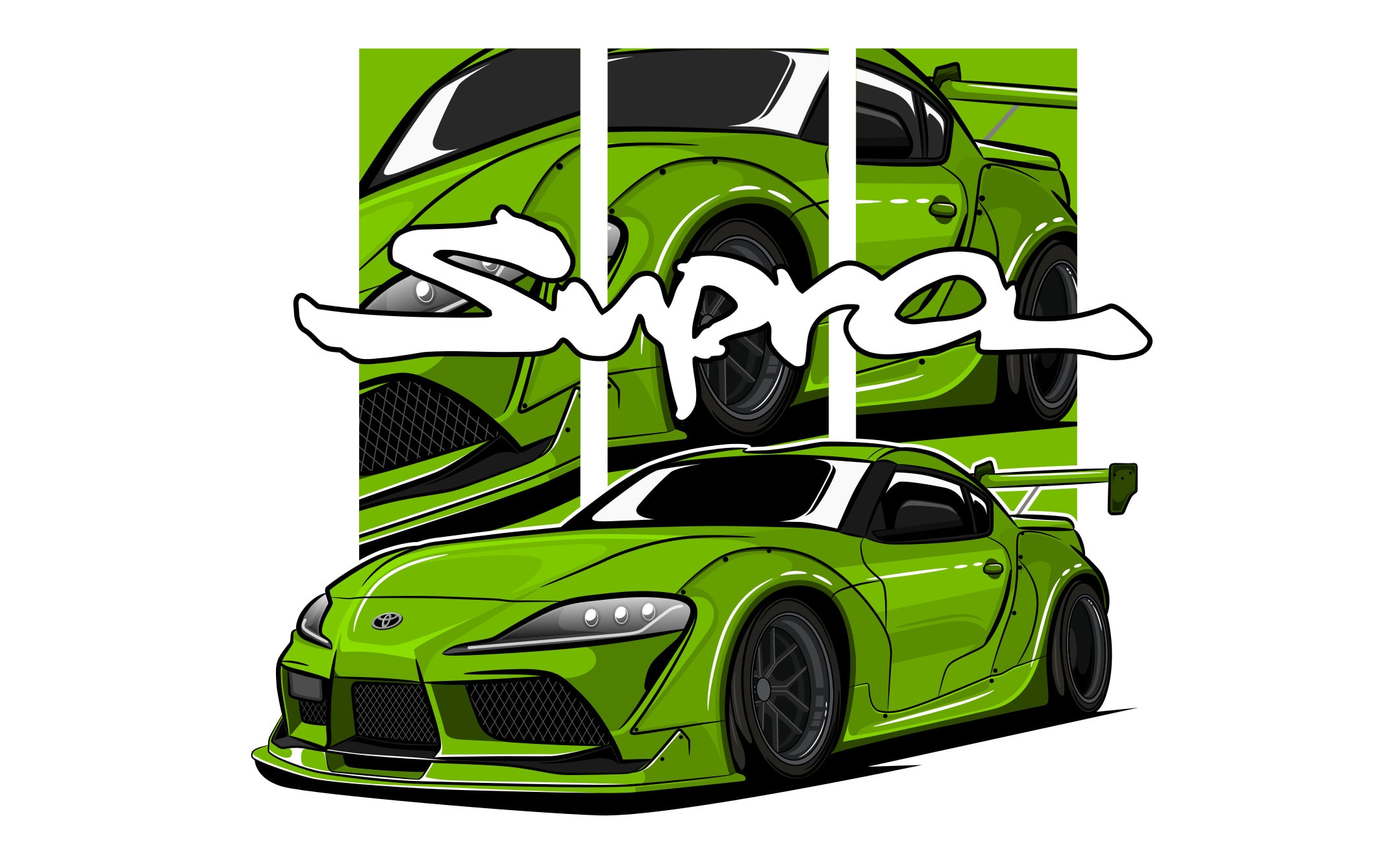 draw vector cartoon car illustration for your t shirt