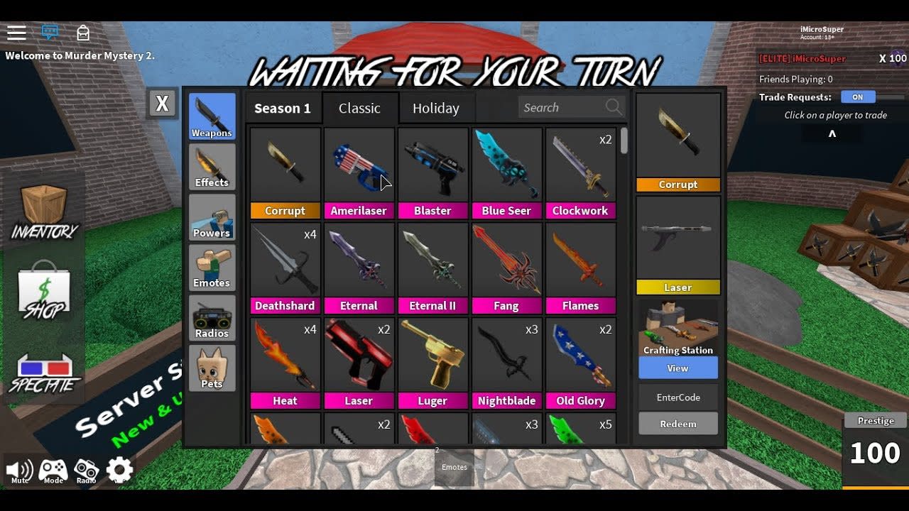 MURDER MYSTERY 2 GODLIES INVENTORY STACKED (8,000+ VALUE!)
