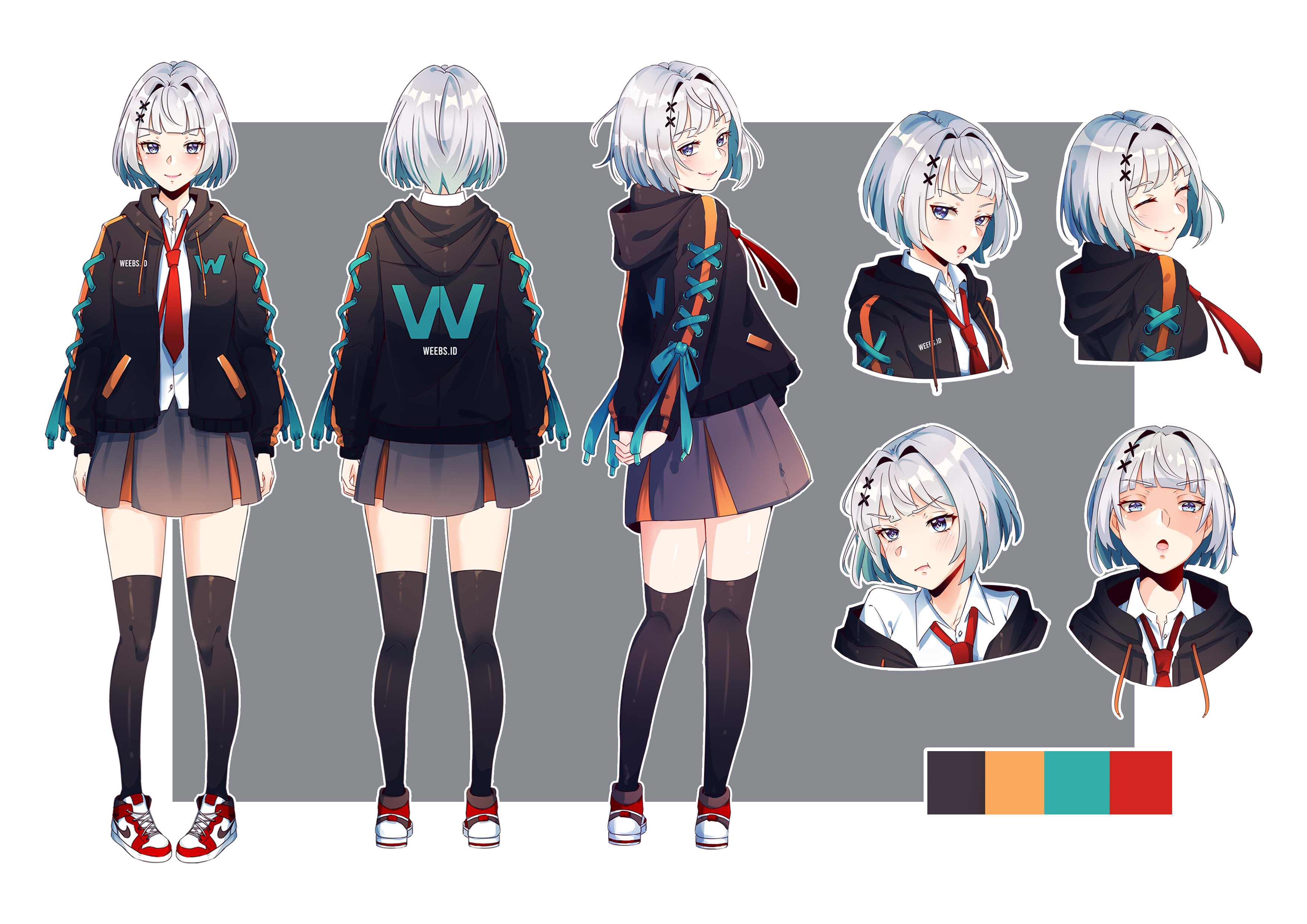 Draw anime character sheet of your oc professionaly by Wyrenmelon28 | Fiverr