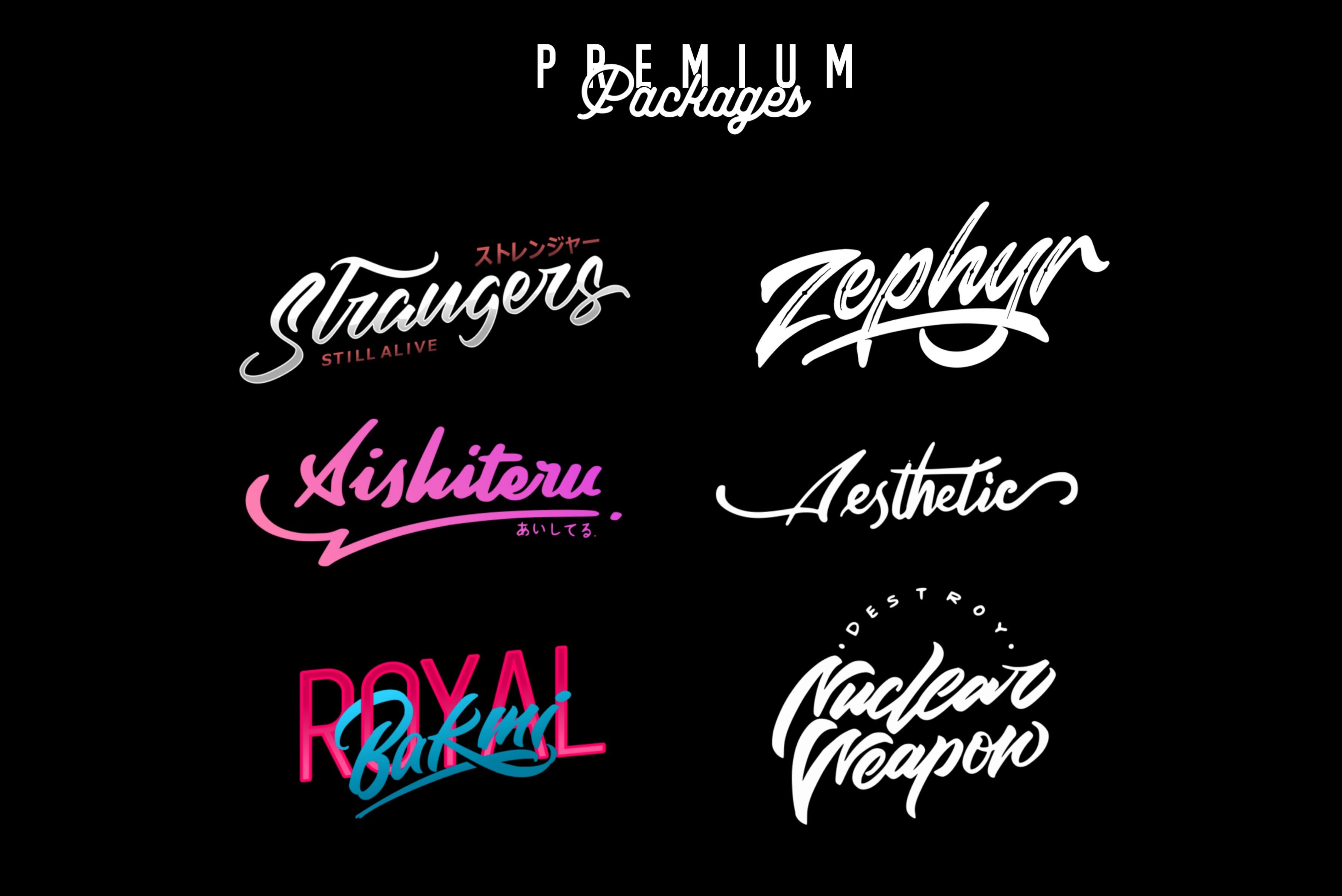 Design custom calligraphy, hand lettering, typography logo with shade style  by Aqsajani1