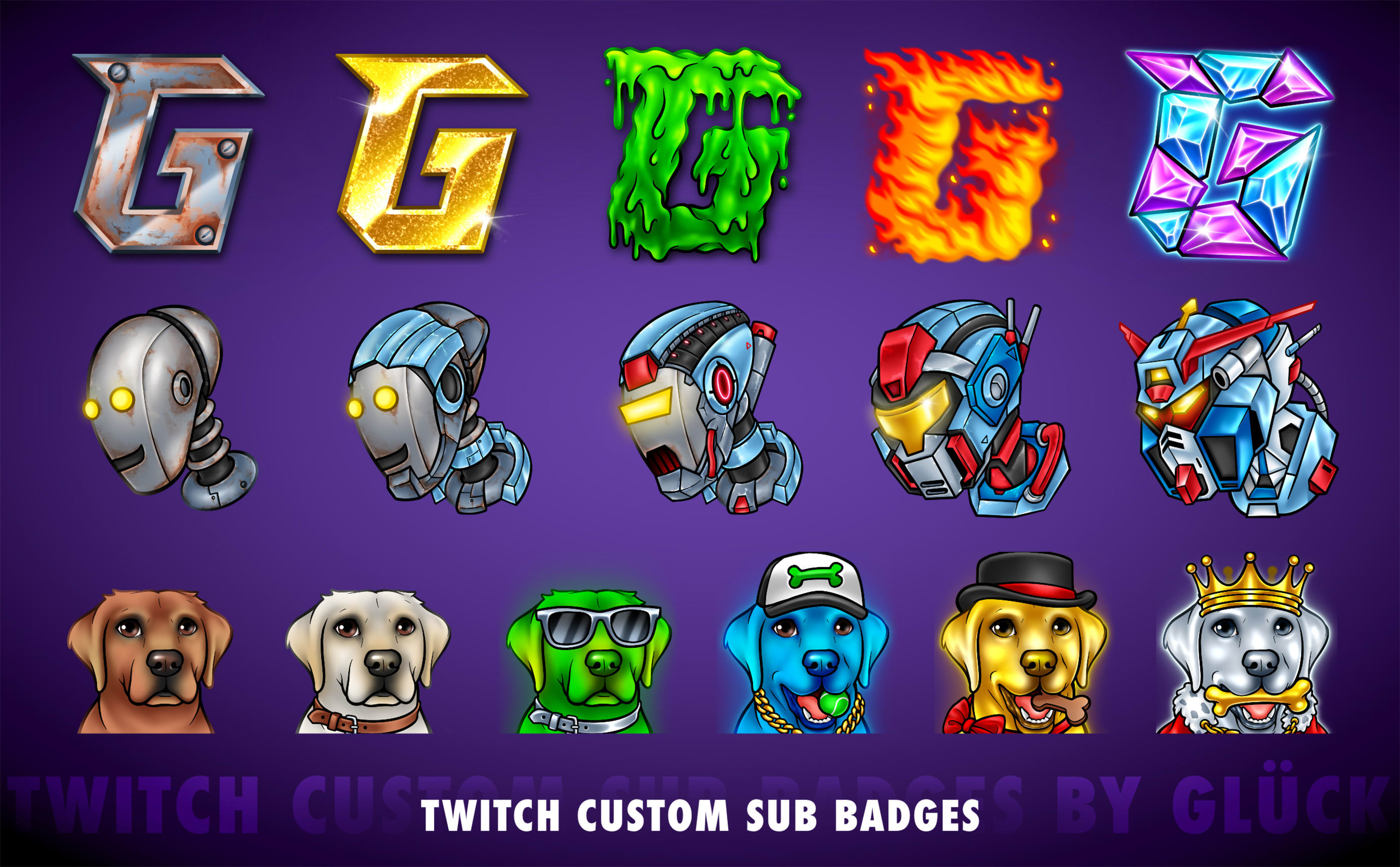 Fortnite Twitch Subscriber Badges - Loot Drop Graphics