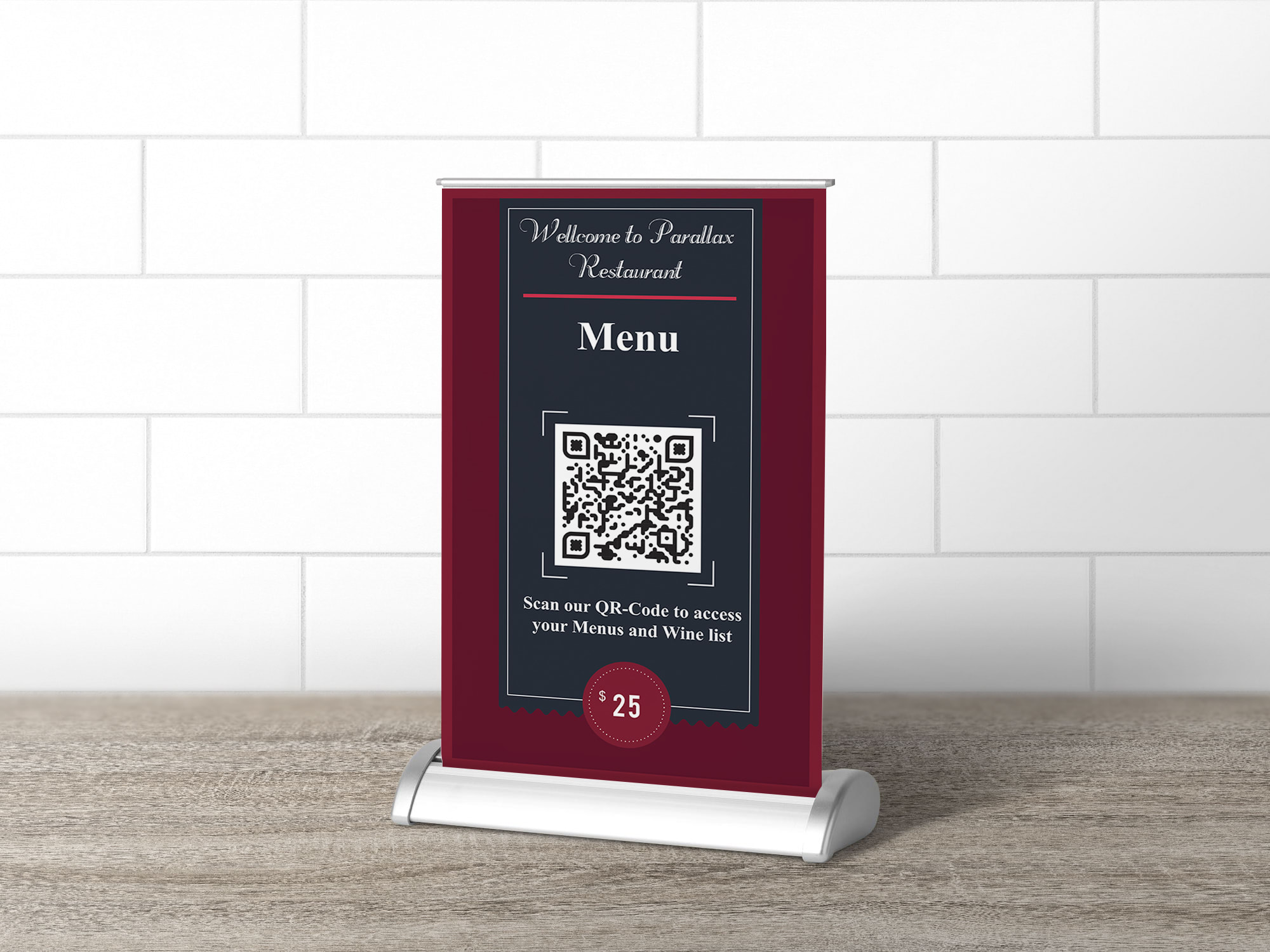 Download Do Table Stand Menu With Qr Code By Eliasahmed218 Fiverr