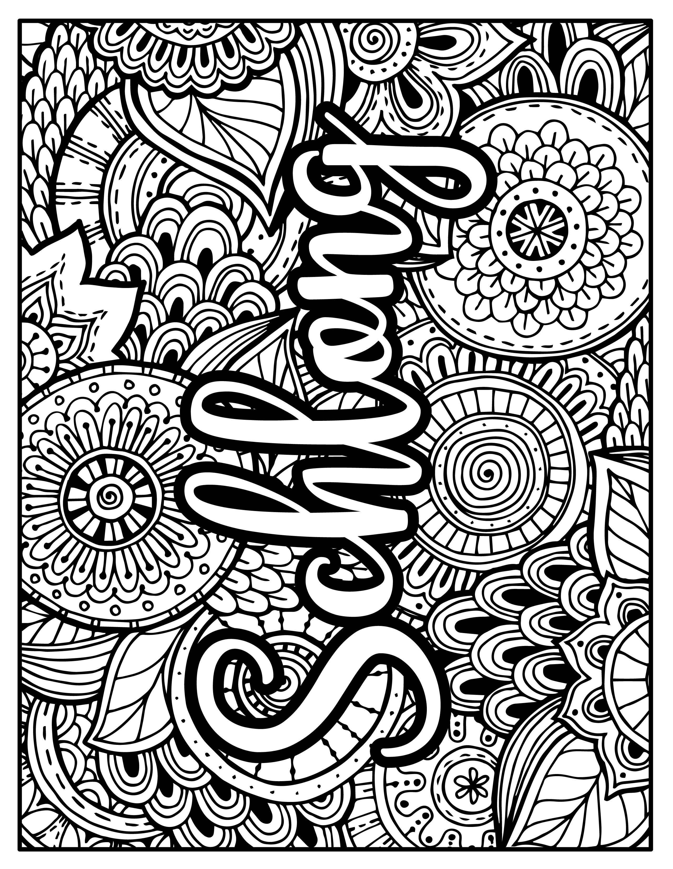 Swear Word Coloring Books for Adult: A Motivating Swear Word Coloring Book  for Adults । Geometric Mandala Designs Coloring । Stress Relief  