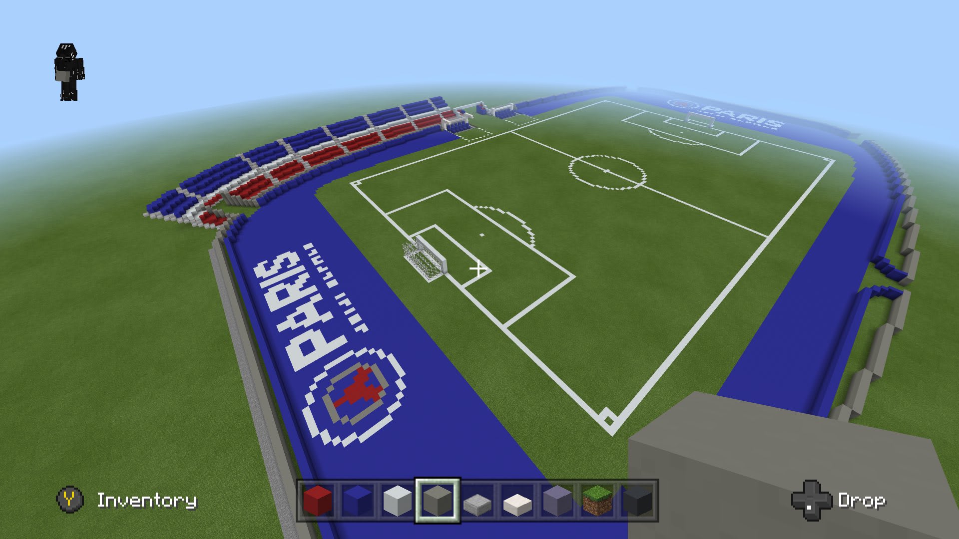 I built PSG's Le Parc des Princes in minecraft (football/soccer stadium) :  r/Minecraft