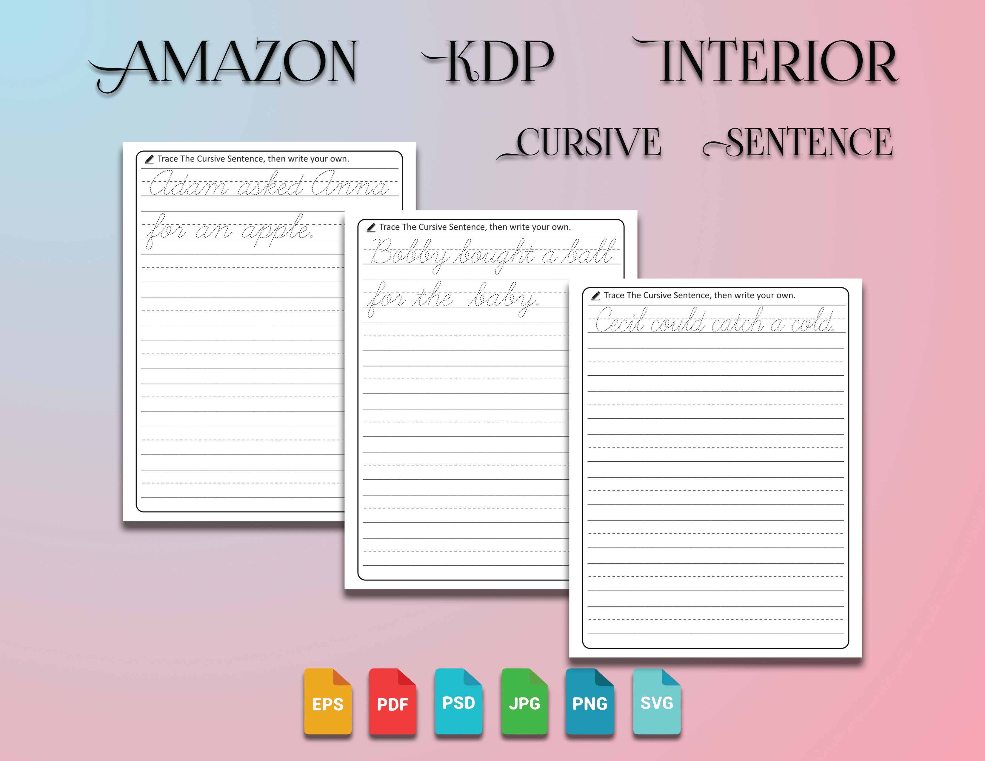 Make custom cursive handwriting worksheets for kids by Shahalam81 | Fiverr