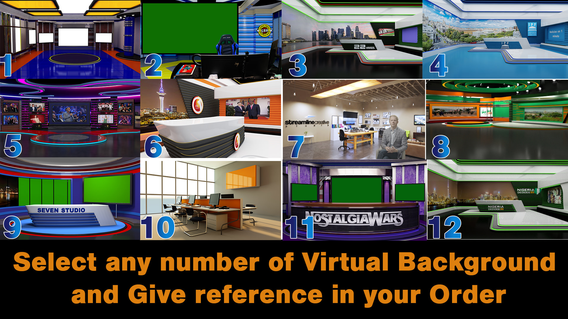 Virtual Zoom Studio Backgrounds –