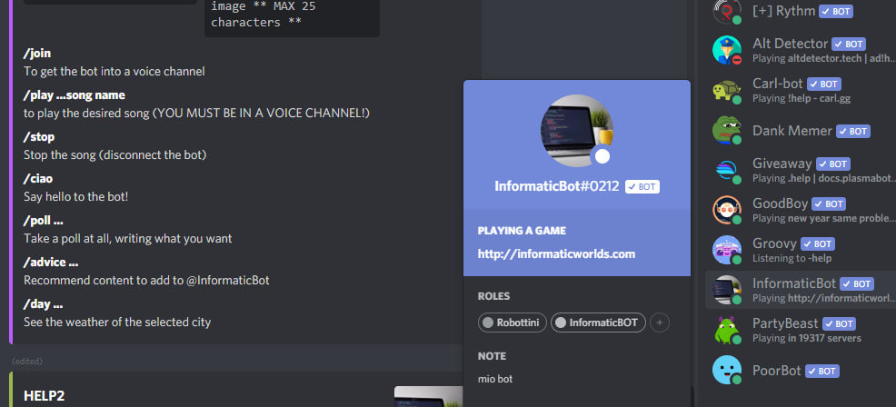 Create A Discord Bot For You By Andreagiodice Fiverr