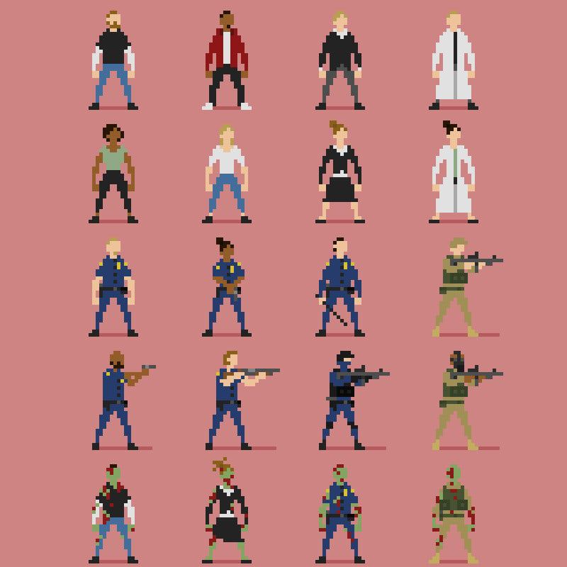 Free Sci-Fi Antagonists Pixel Character Pack 