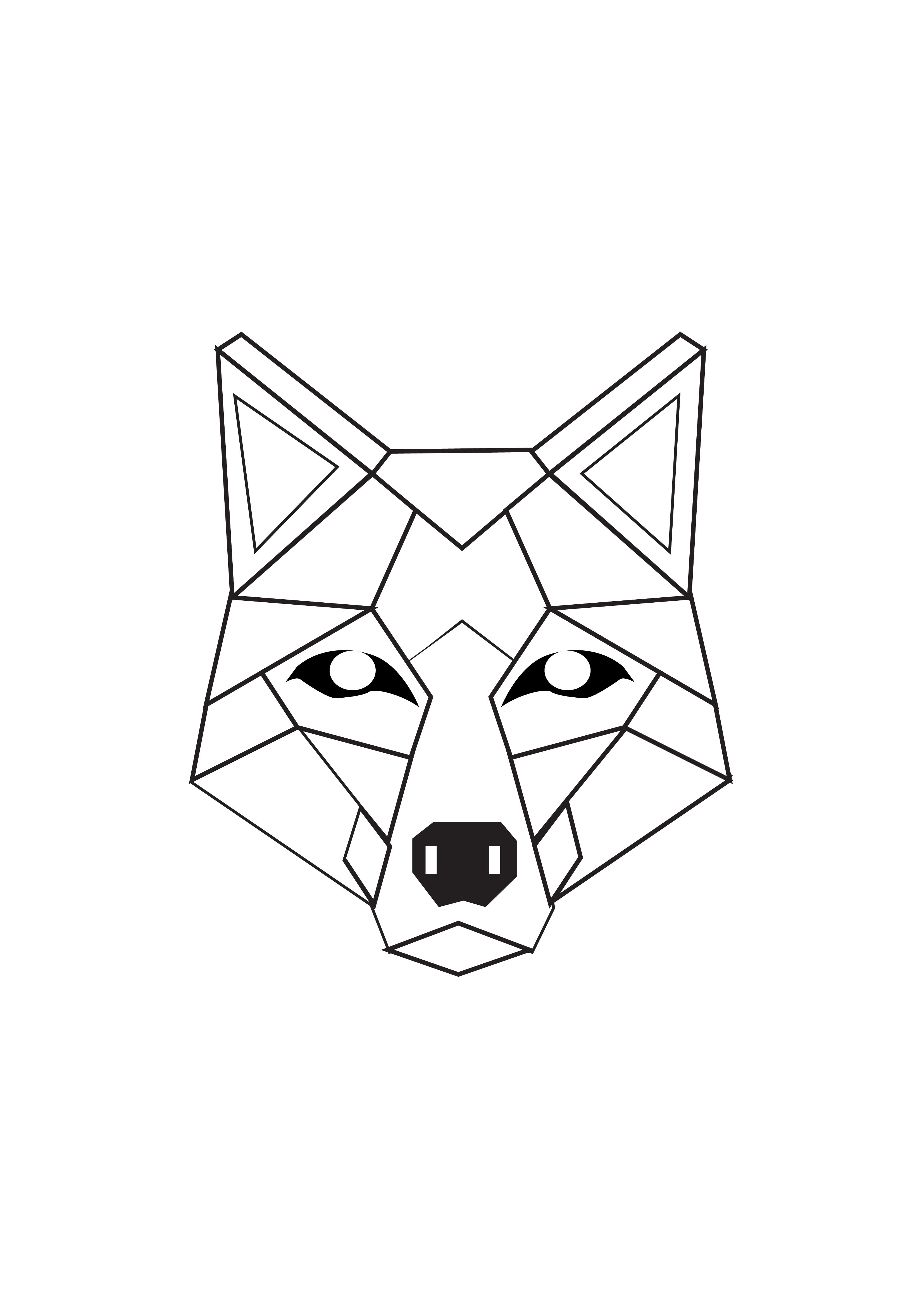 Draw geometric animal low poly art mascot tattoo art by Manju97731 | Fiverr