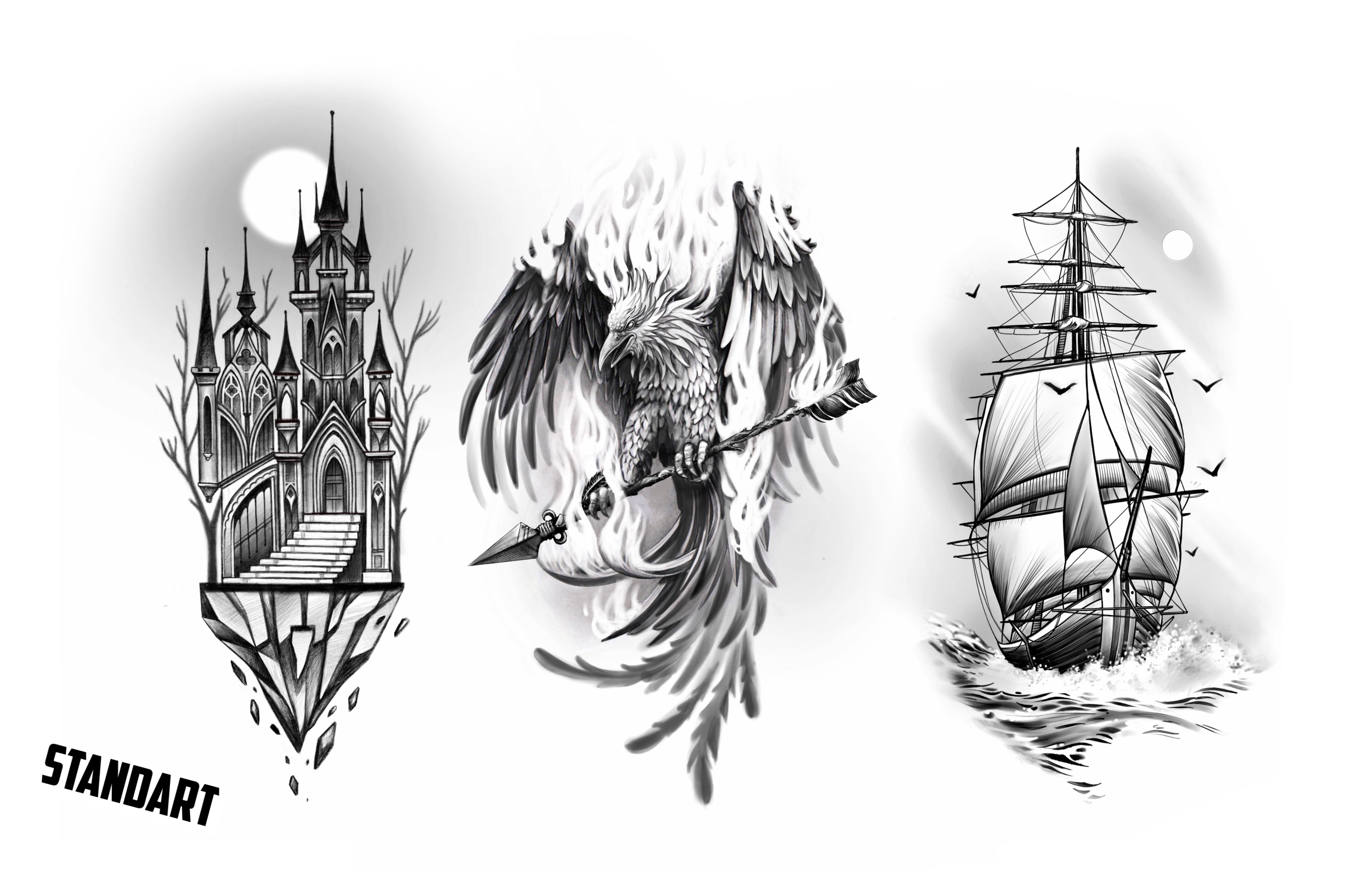 Create your custom tattoo design in graphic and line style by Garsone |  Fiverr