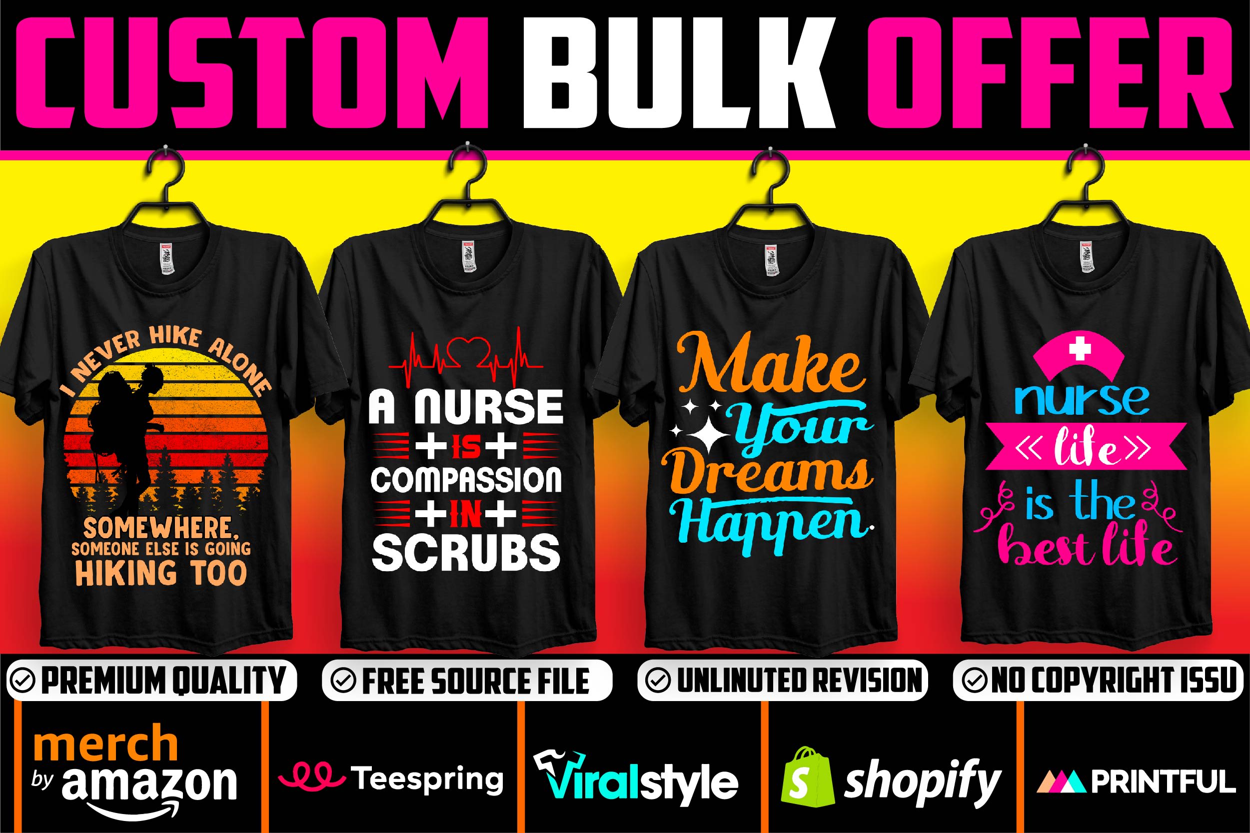 Create best custom t shirt design by 