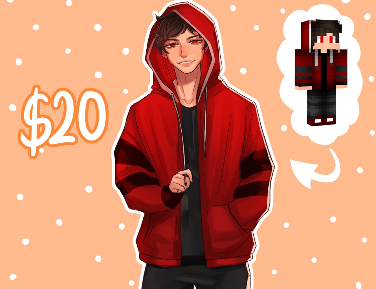 Draw your roblox avatar, royale high avatar, minecraft skin by Y0on1e_