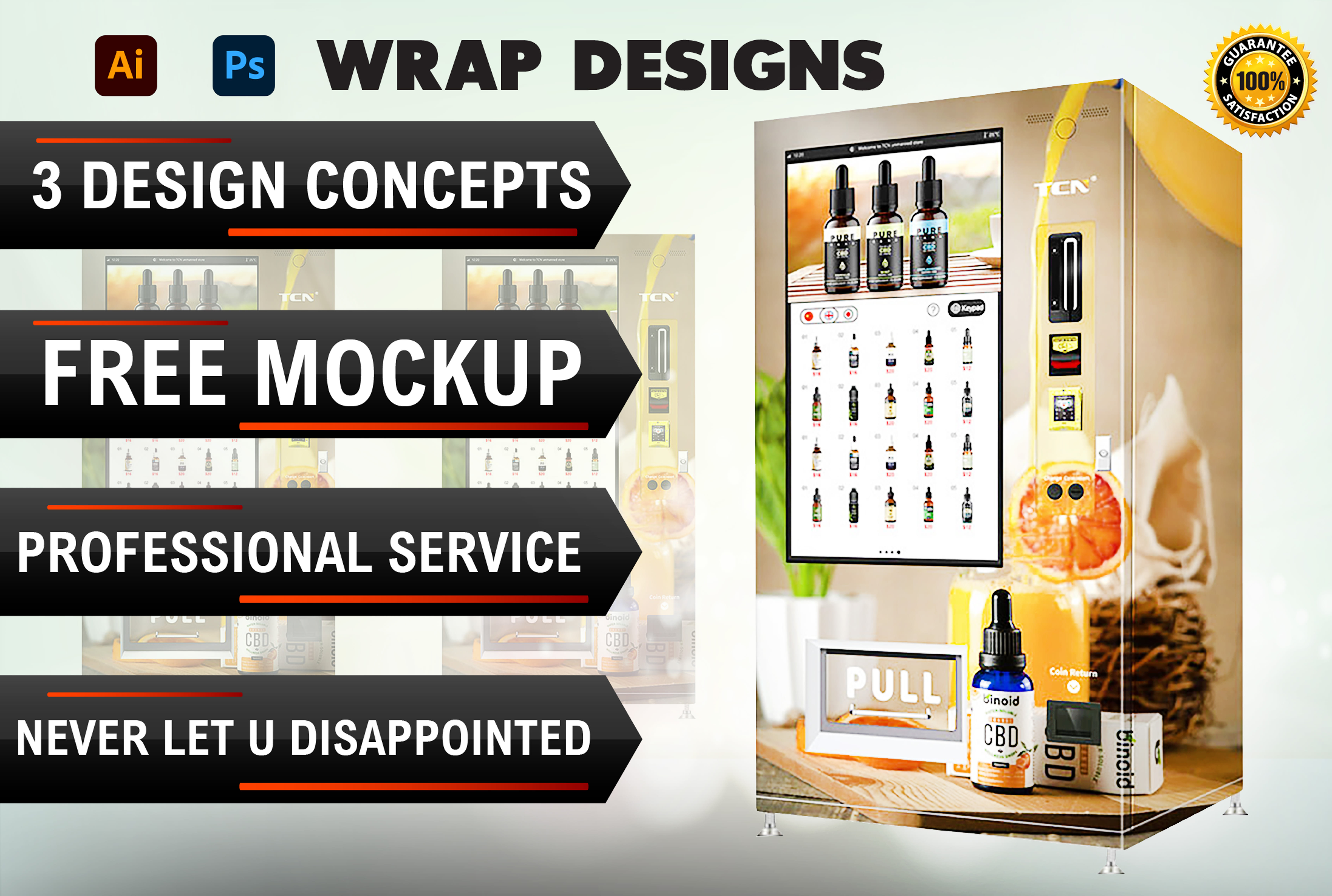 Design custom vending machine vinyl wrap by Ds_sign | Fiverr