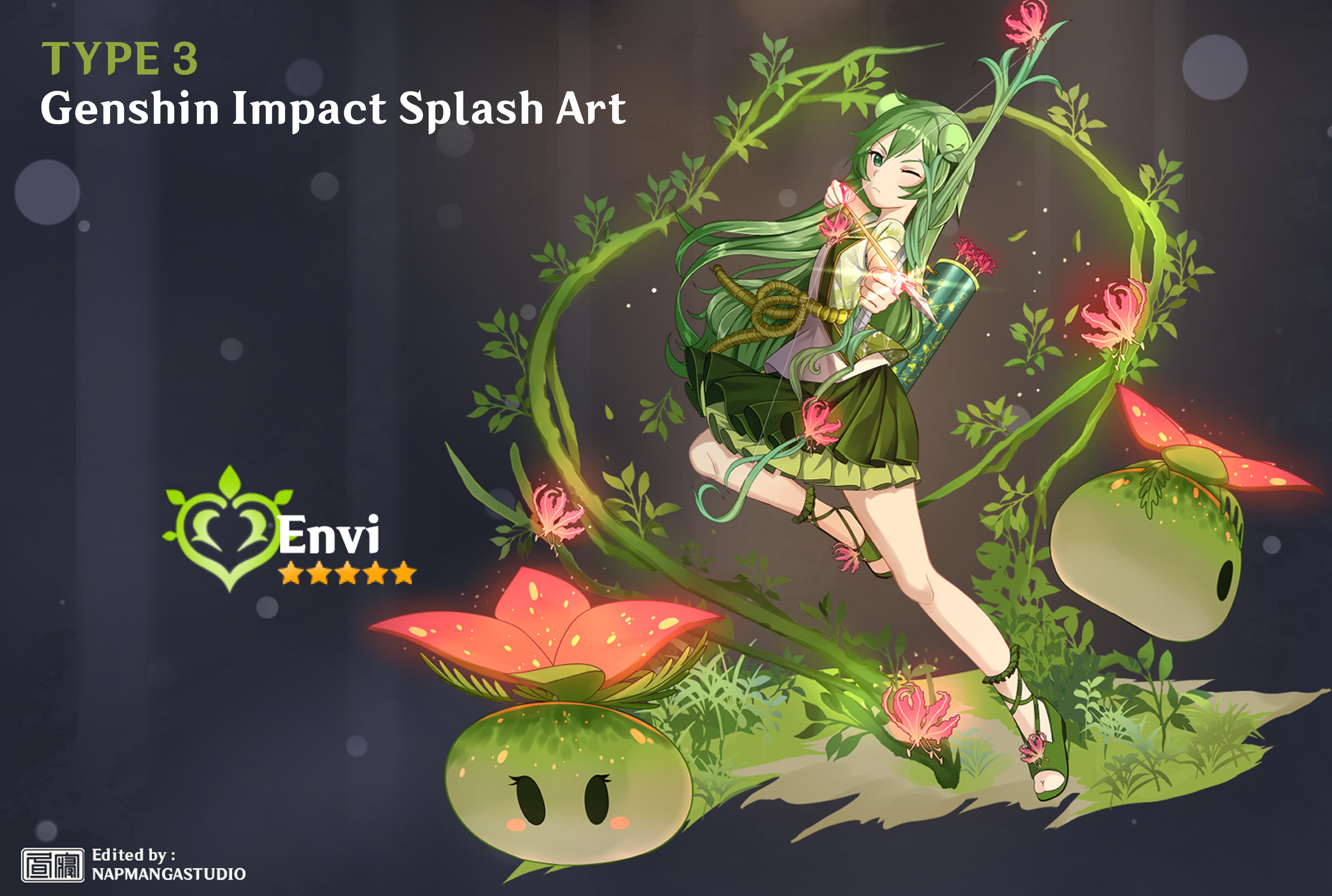 Genshin Splash Art Template