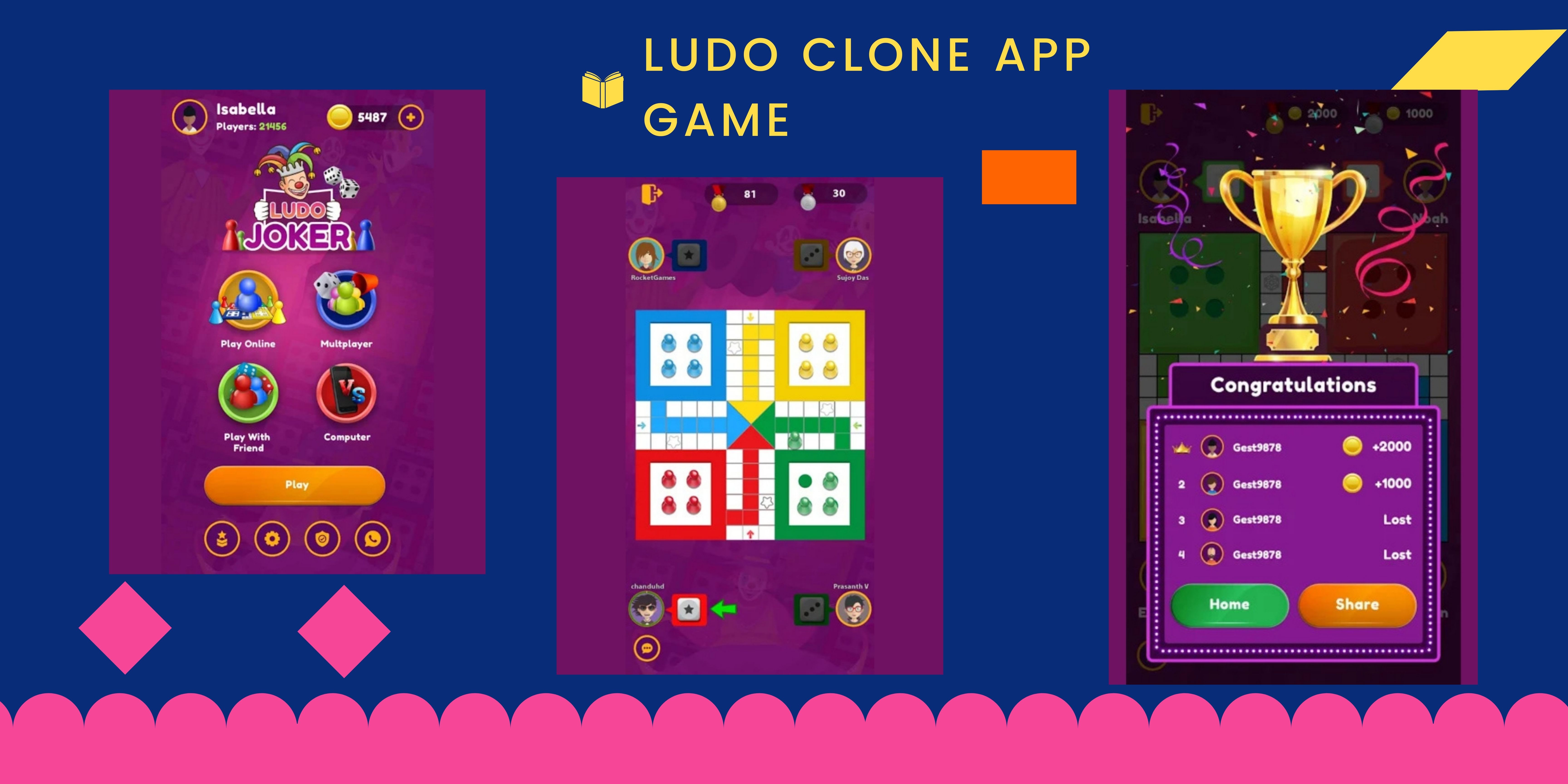 create ludo clone online multiplayer game