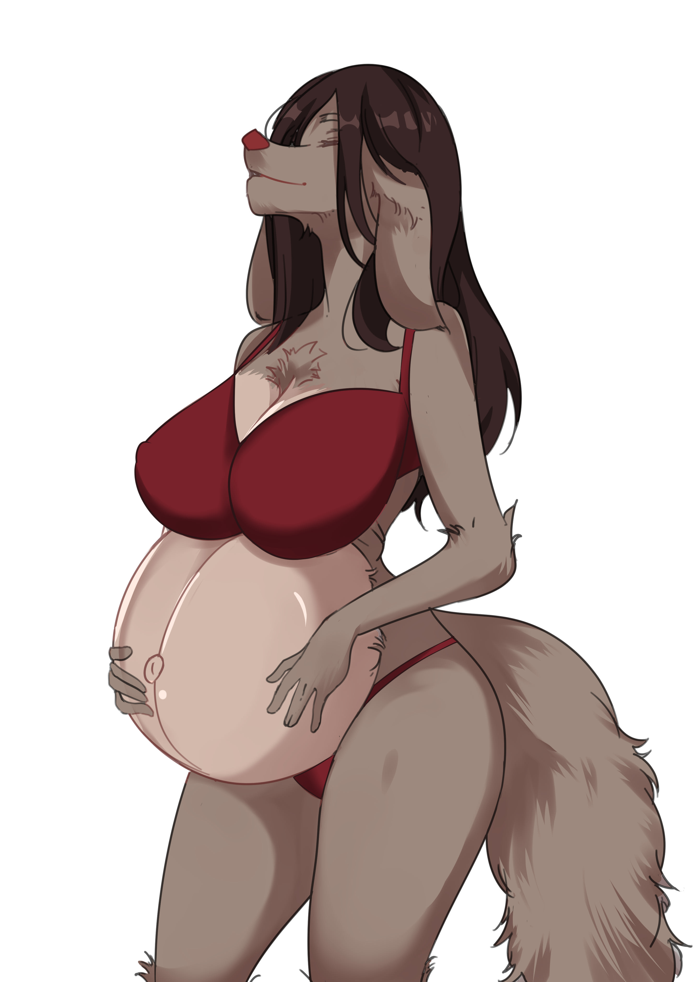 Draw character with amazing pregnant belly in anime style by Preggo69 |  Fiverr