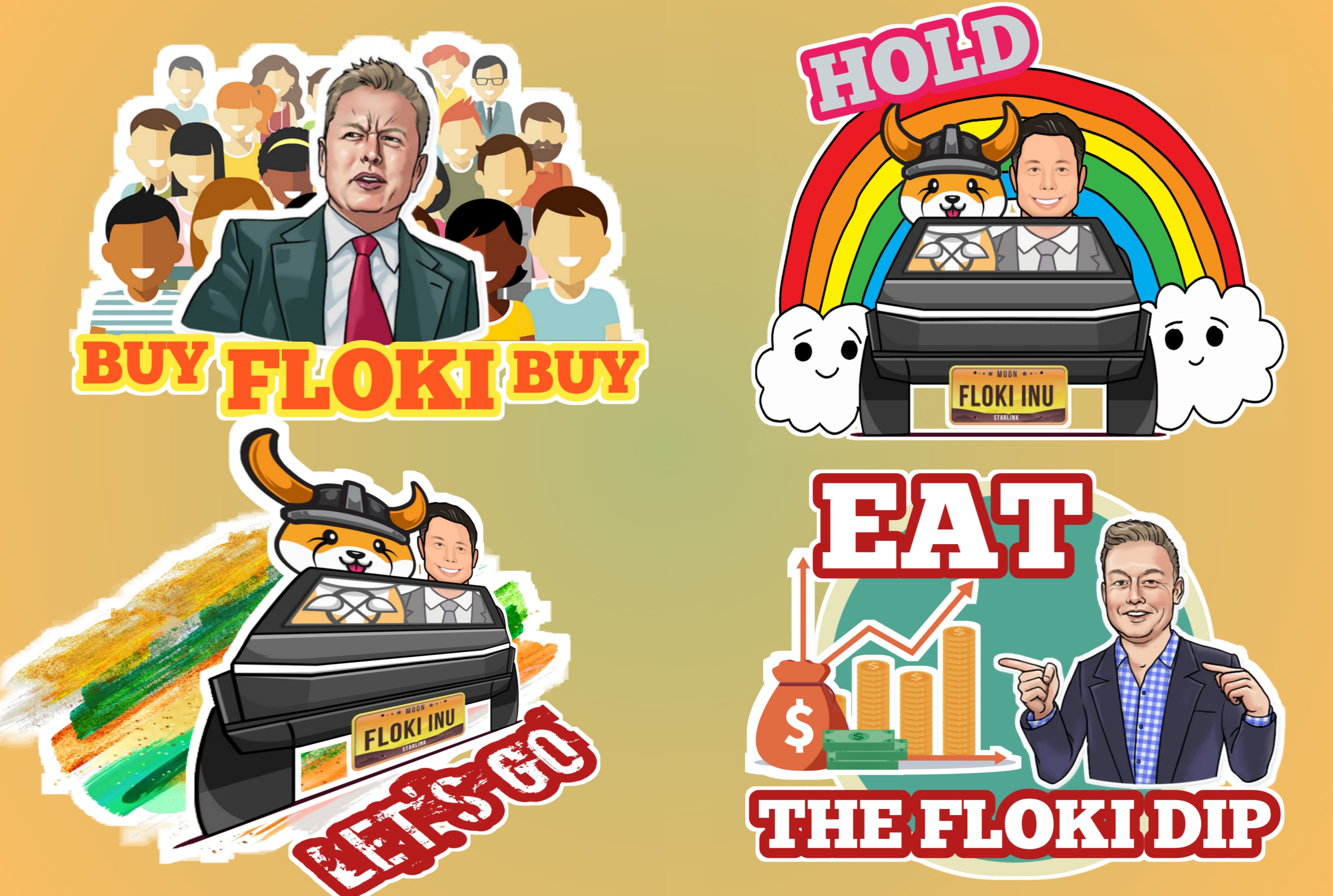 Do unique telegram stickers for a crypto project by Muhammadaamirg | Fiverr