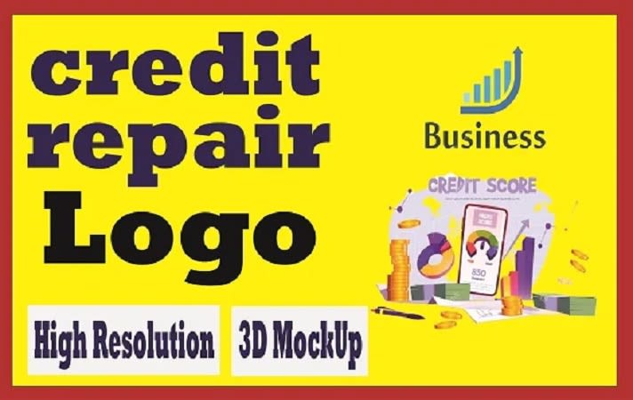 Myo credit repair accounting logo design on black Vector Image