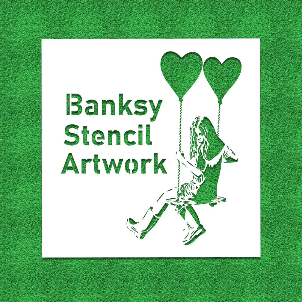 Do custom stencil, banksy stencil, text artwork, and line art with