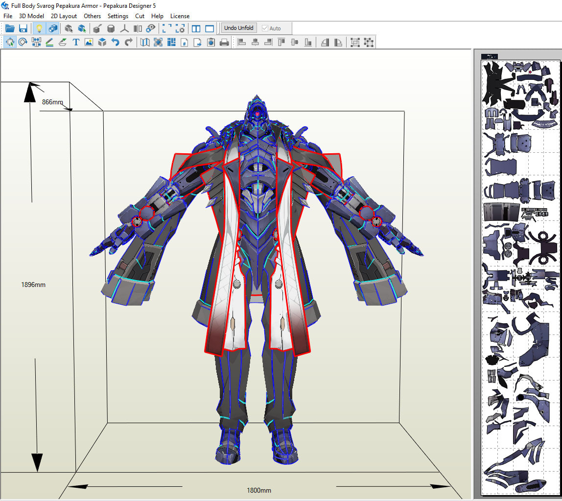 design 3d models full knight armor pepakura wearable cosplay