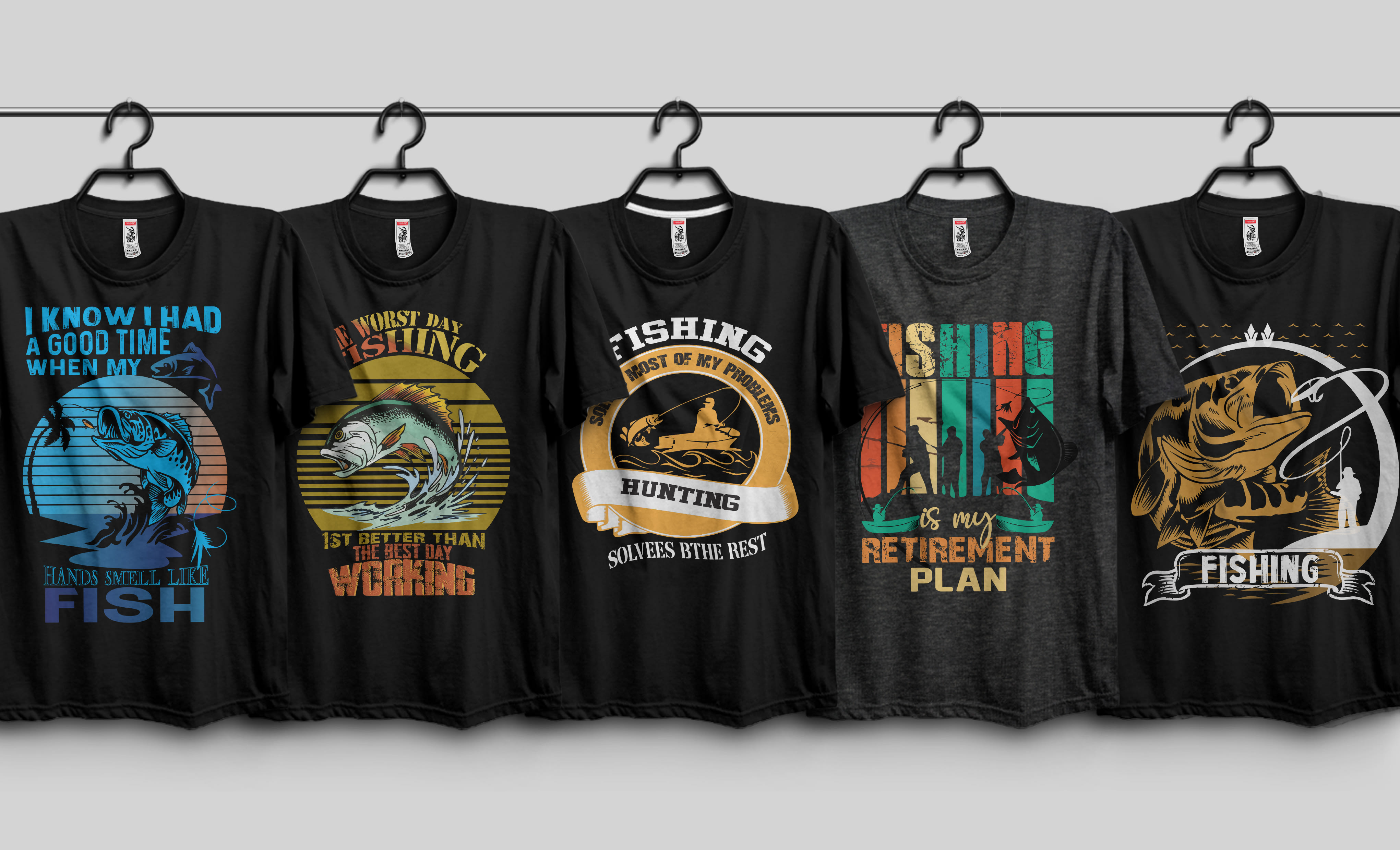 Do trendy custom hunting camping fishing t shirt design by Sksham360