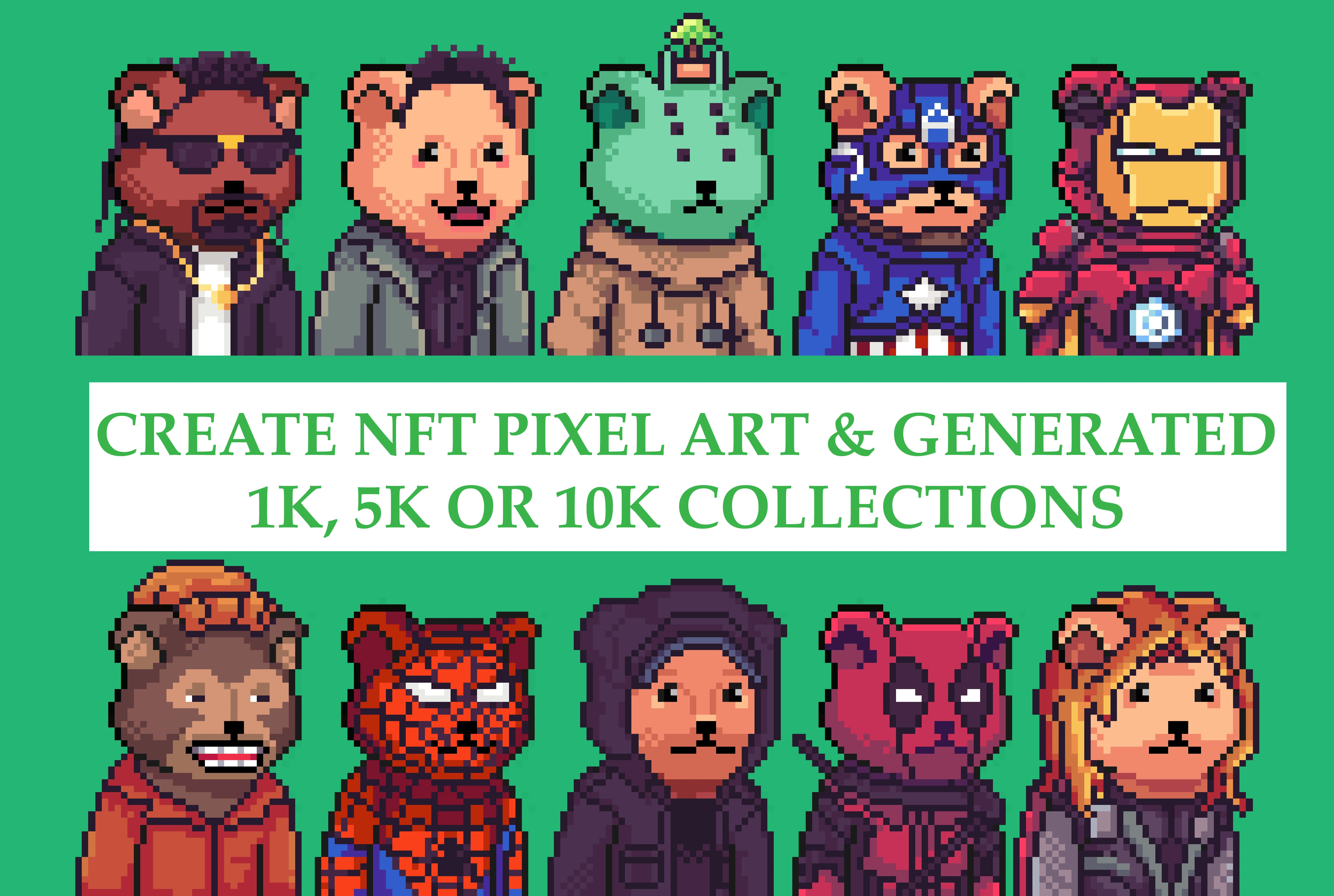Create your pixel NFT avatar and earn lifetime rewards from all sales