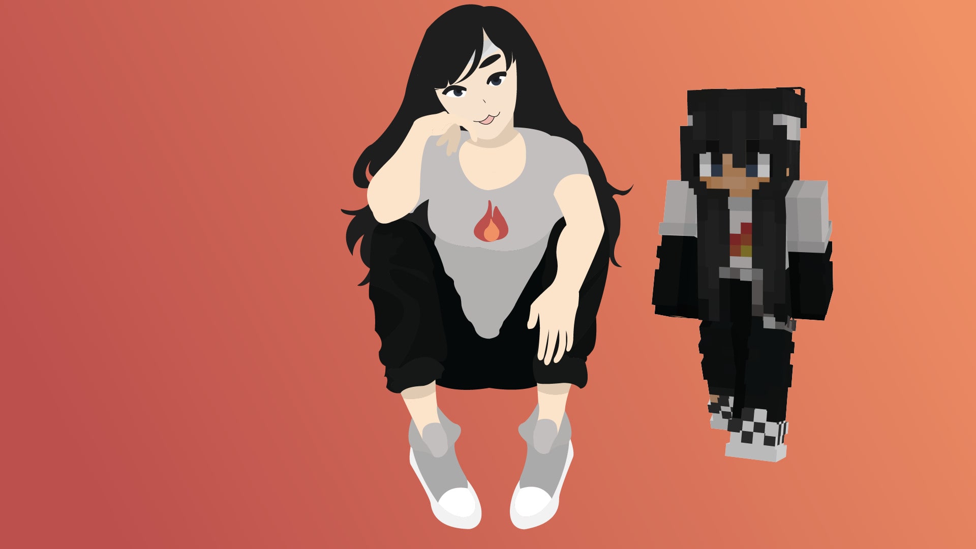 Turn your minecraft skin, roblox avatar, into a drawing by Febaart