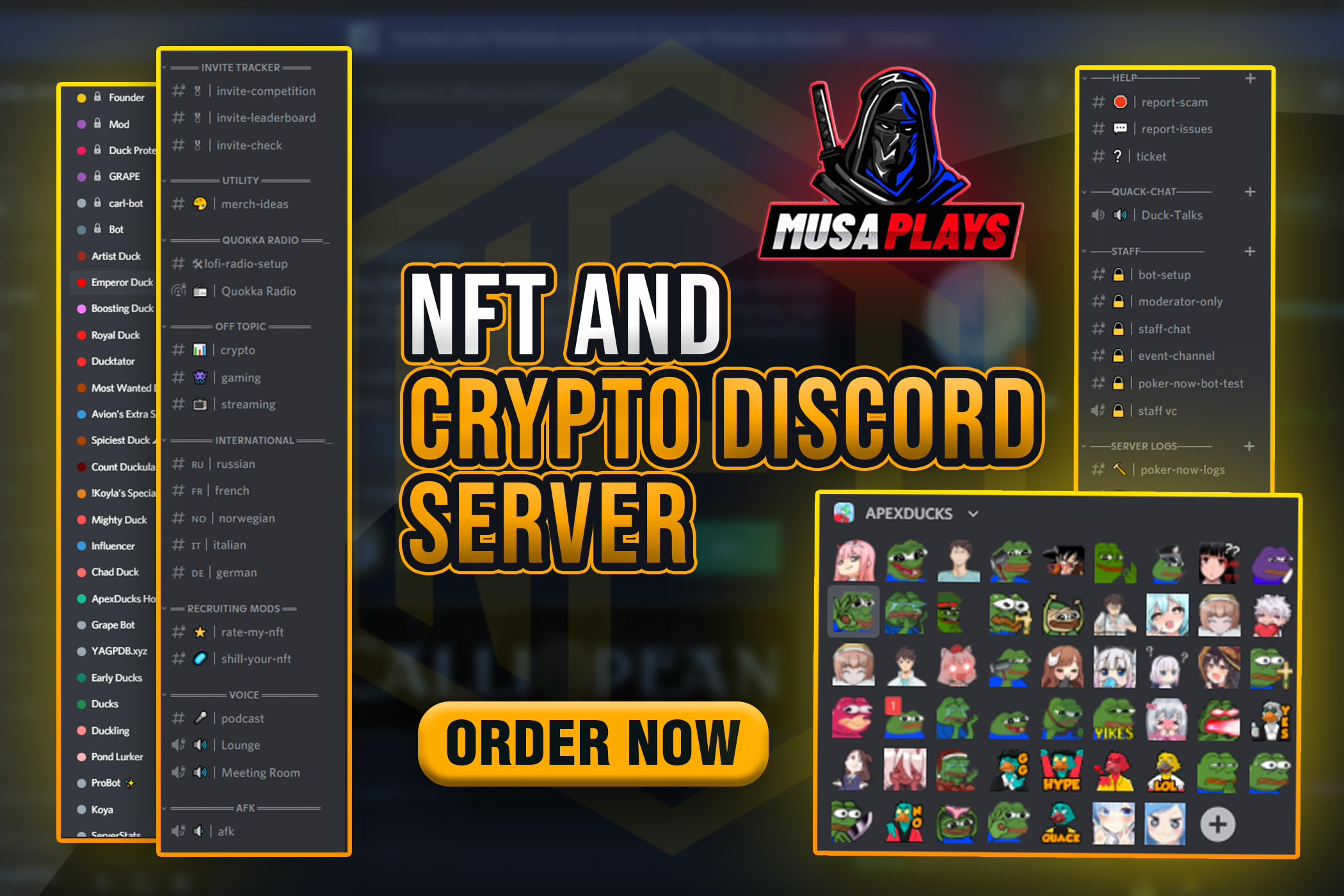 Setup custom nft or crypto discord server by Musaakbar | Fiverr