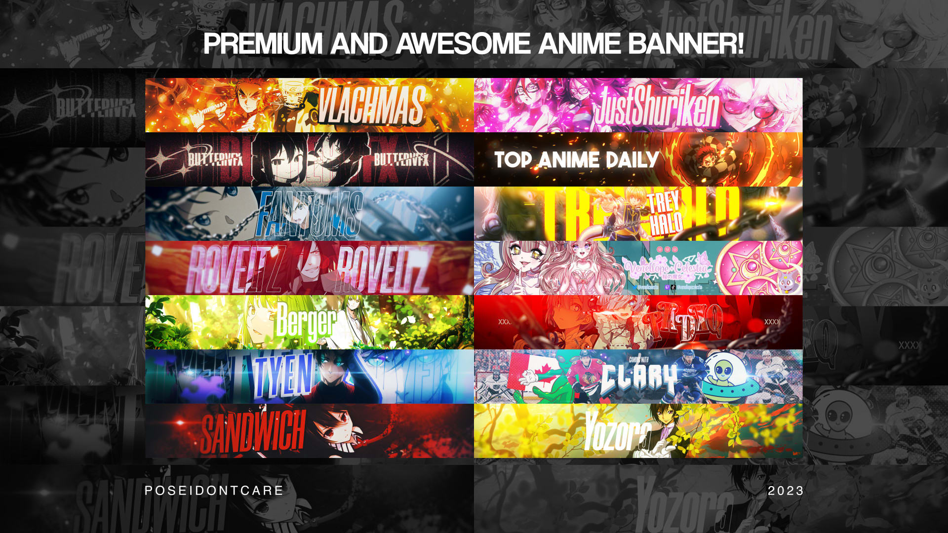 Create premium and awesome anime banner by Poseidontcare