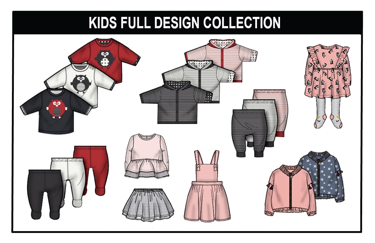 Create a fashion children and babies clothing design with tech packs by  Mdsohelrana774