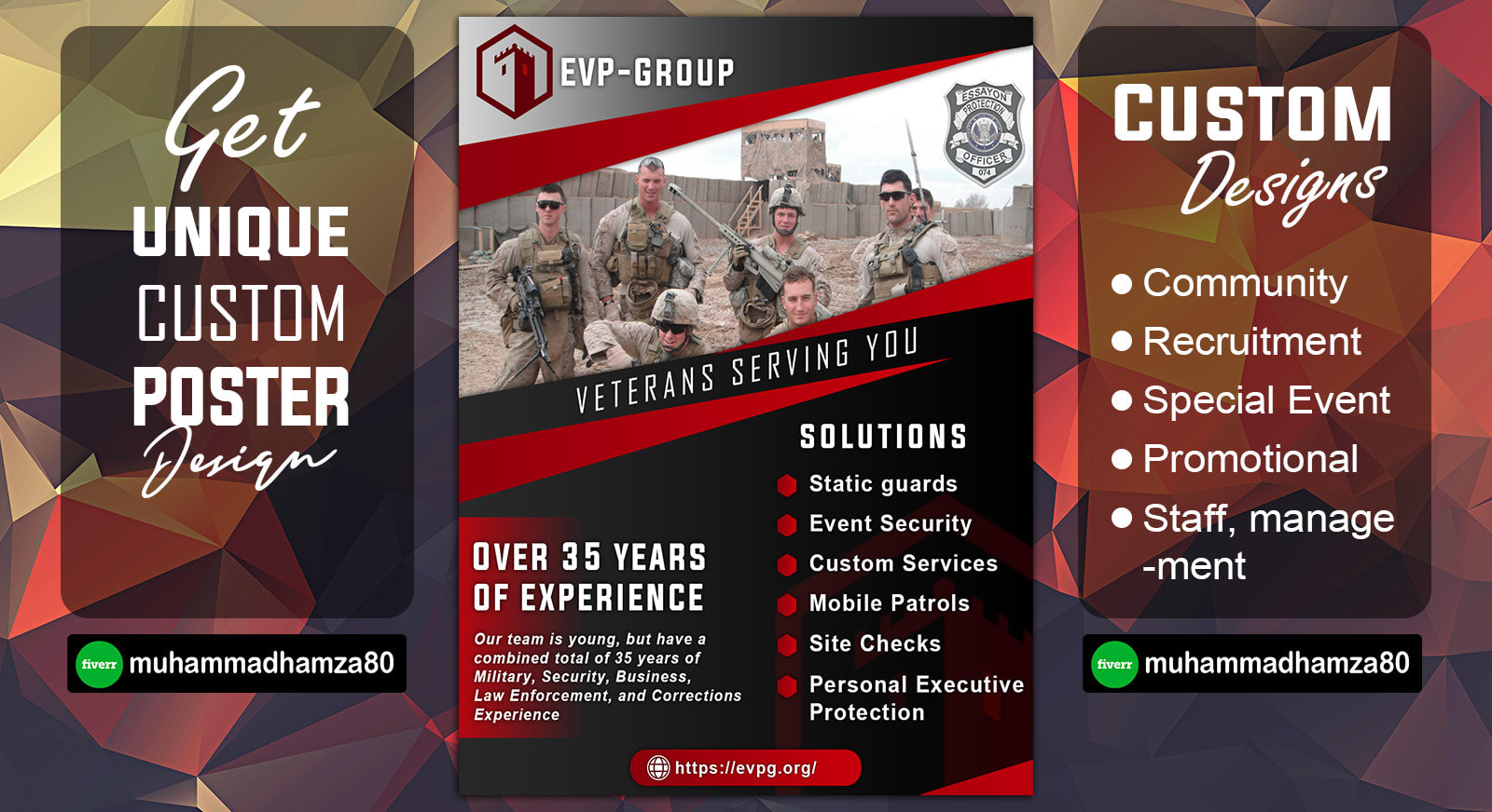 Promotional, recruitment poster design for your Fivem Server.