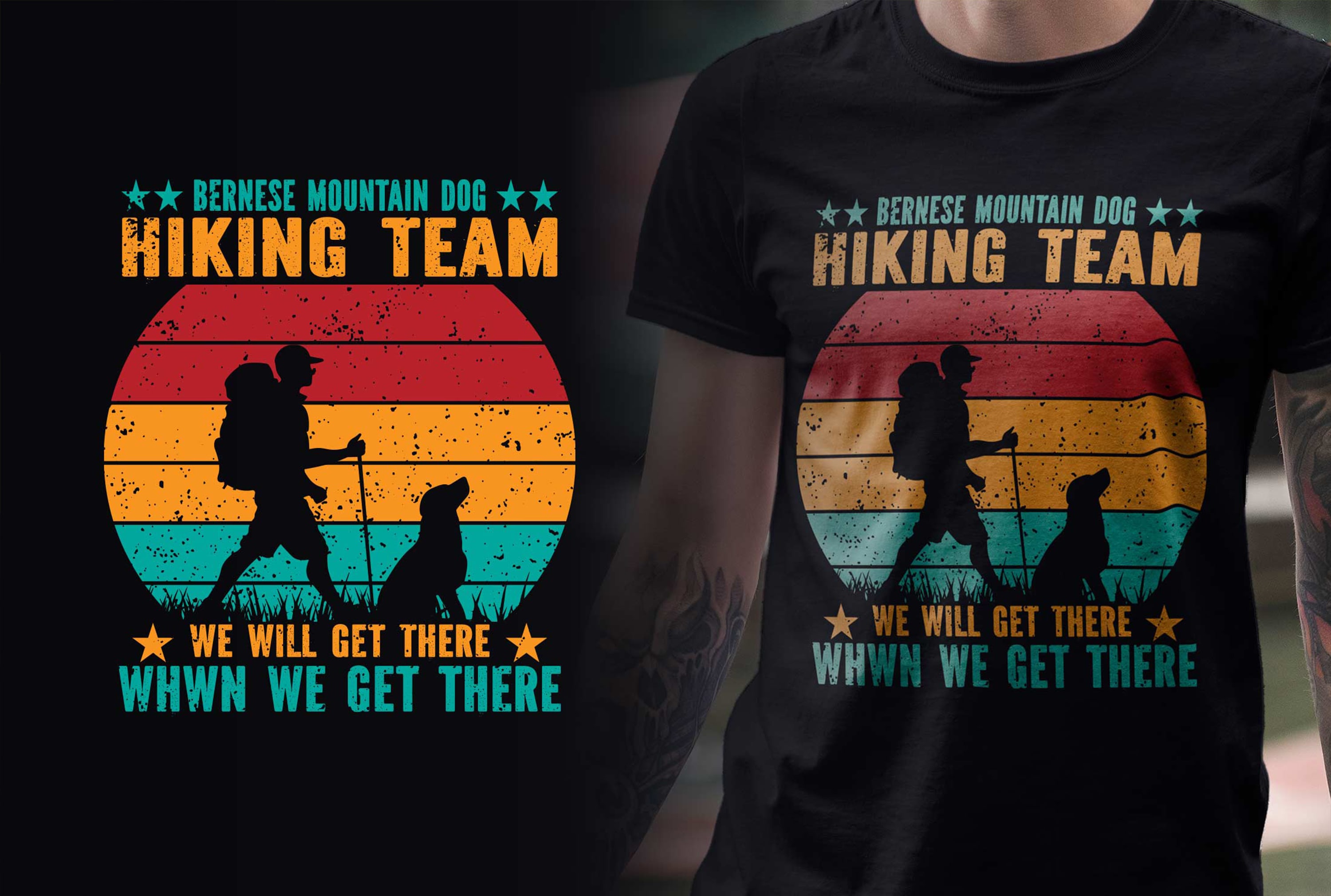 Bernese Mountain Dog Hiking Team We Will Get There Vintage Bernese Mountain Dog Hiking Team We Will Get There Vintage