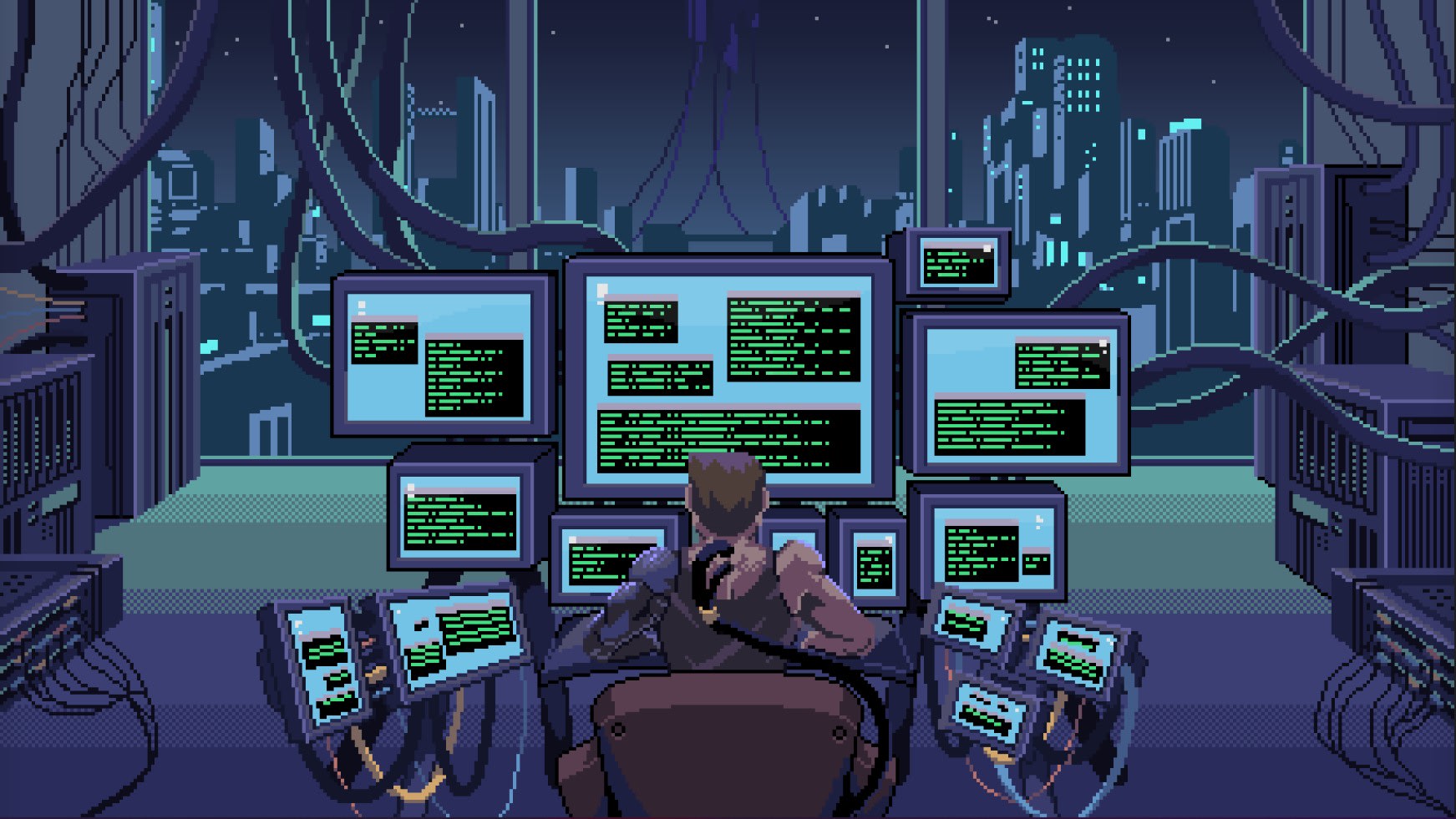 Cyberpunk GIF - Cyberpunk - Discover & Share GIFs  Cool pixel art, Pixel  art background, Pixel art design