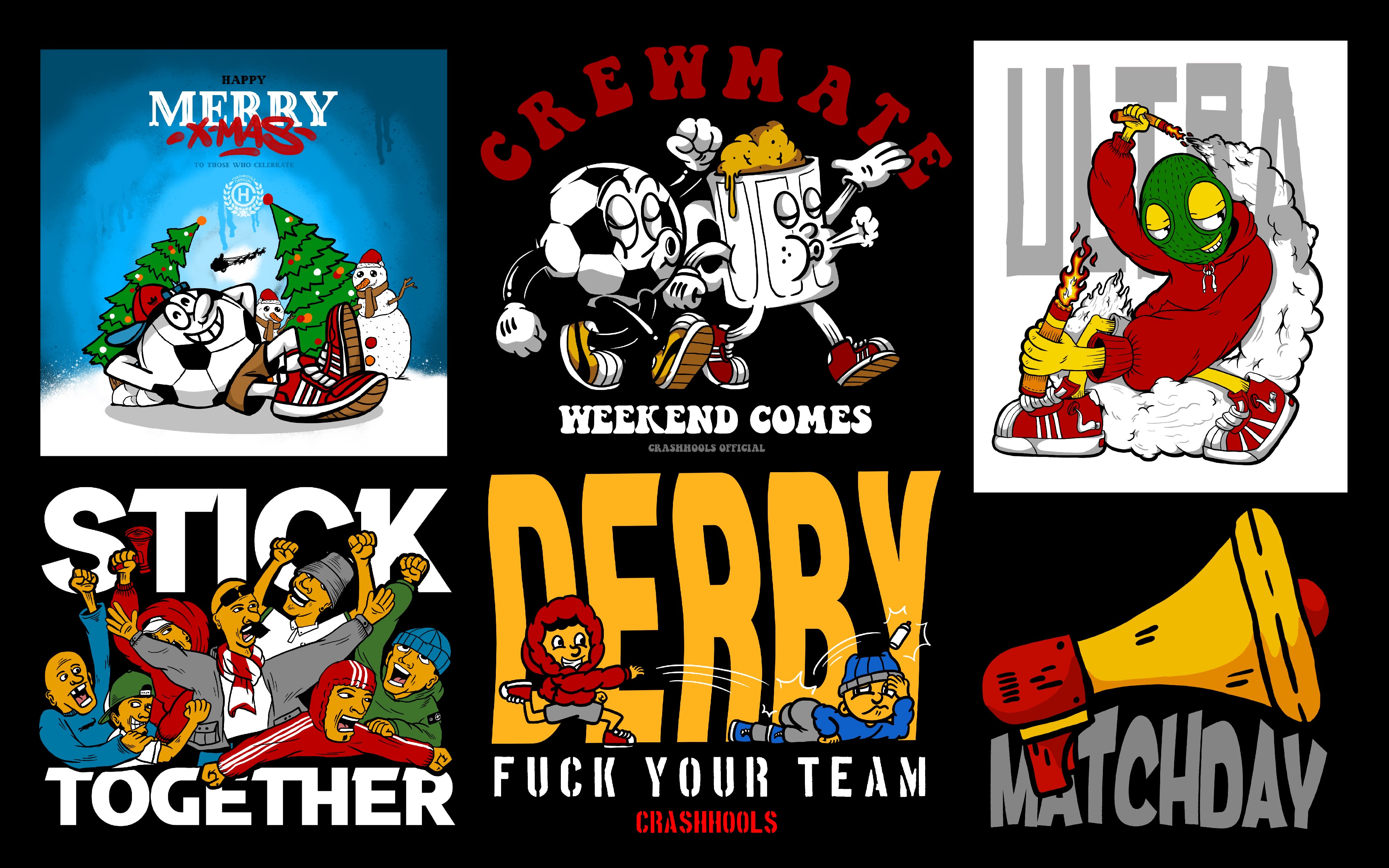 Draw football fans cartoon for clothing and merchindise by Yudaprasetiya |  Fiverr
