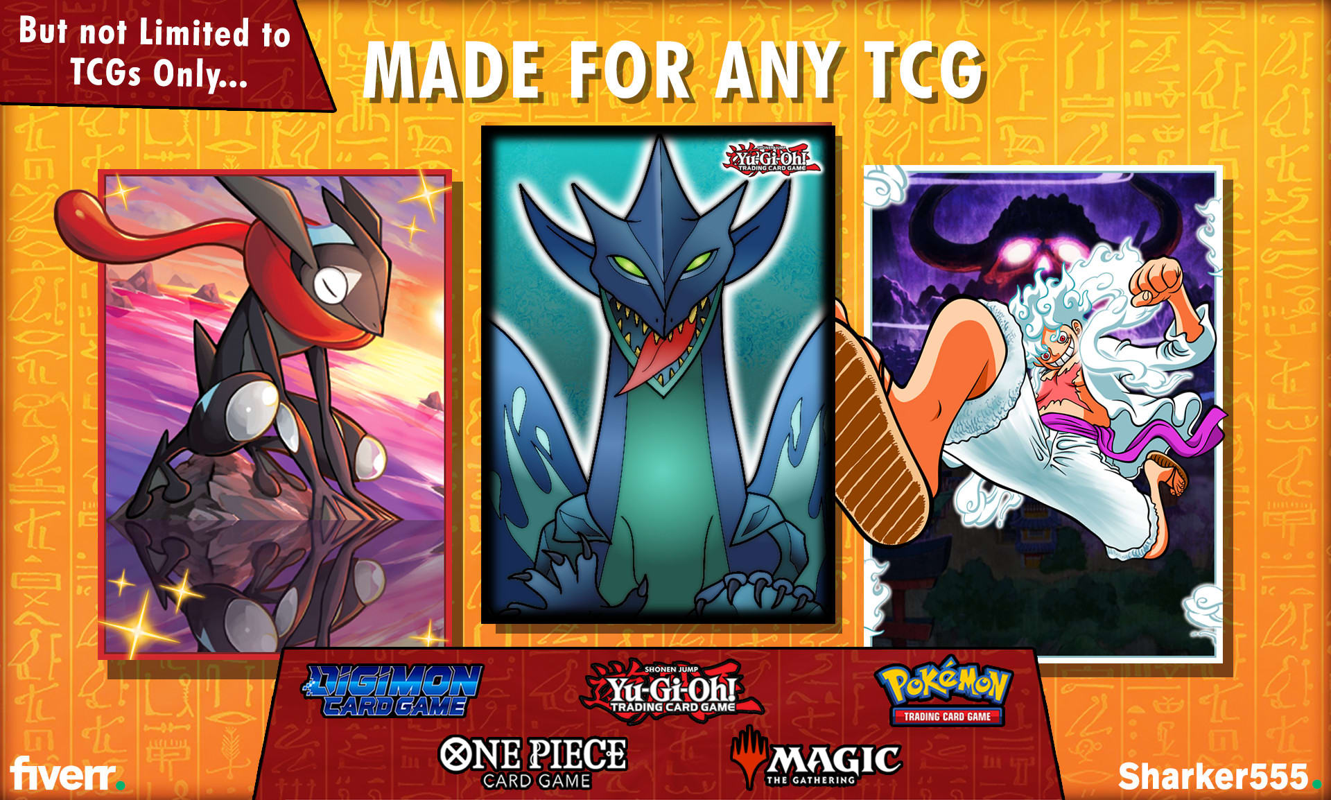 Design custom sleeves for any trading card game by Sharker555 | Fiverr