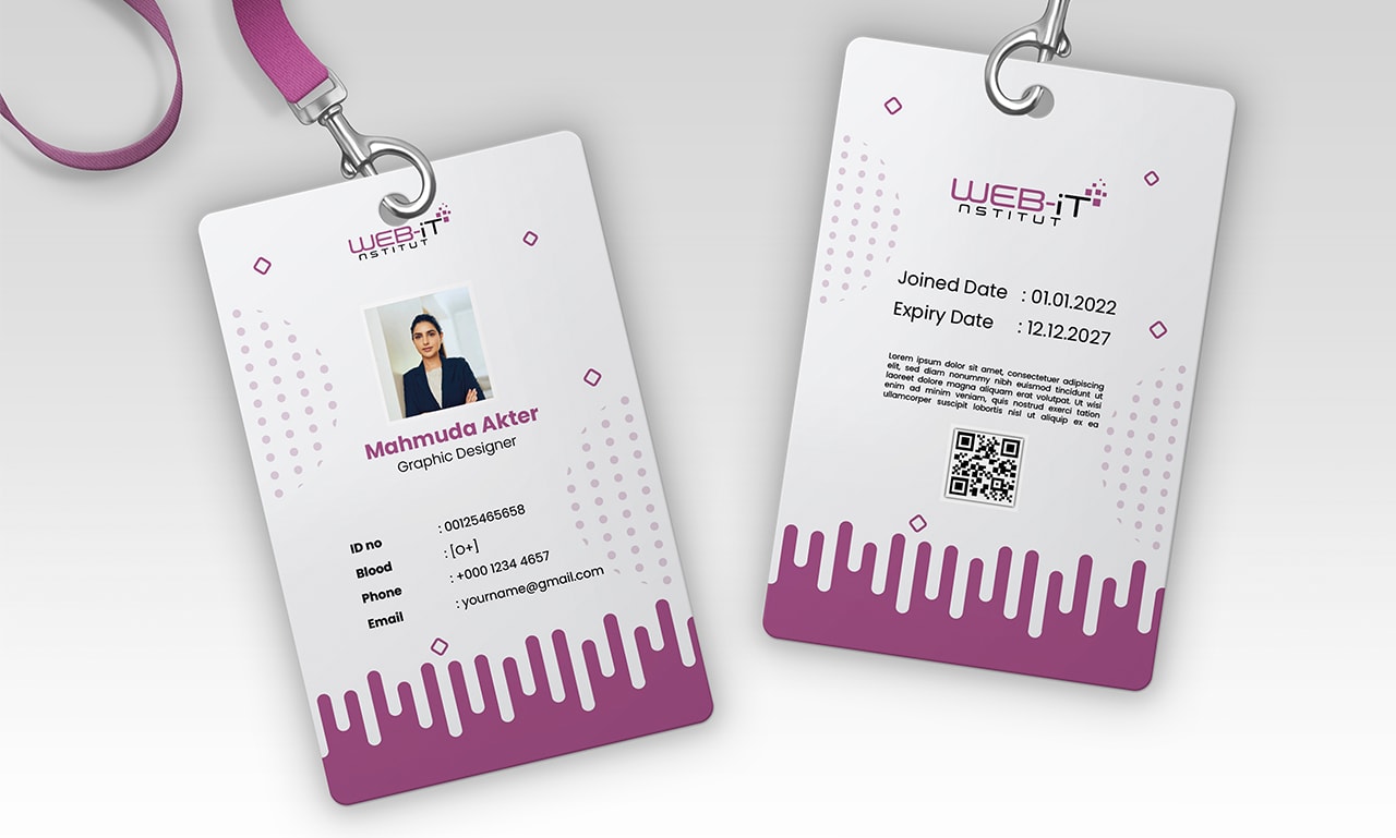 Create professional student id or company id card design by